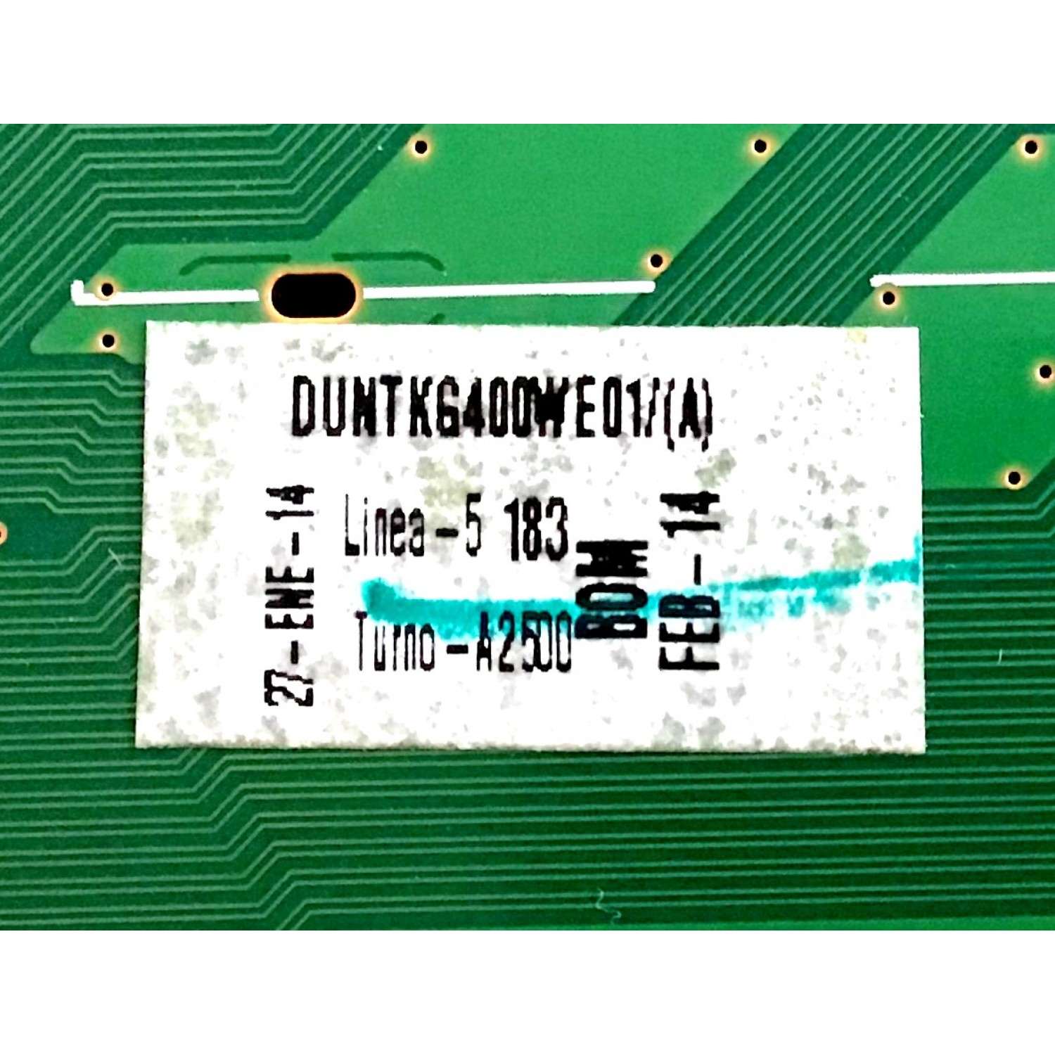 T-CON SHARP / DUNTKG400FM05 / QPWBXG400WJZZ / G400FM05 / PANEL JE695D3HB1 AZ / MODELO LC-70TQ15U - Imagen 3