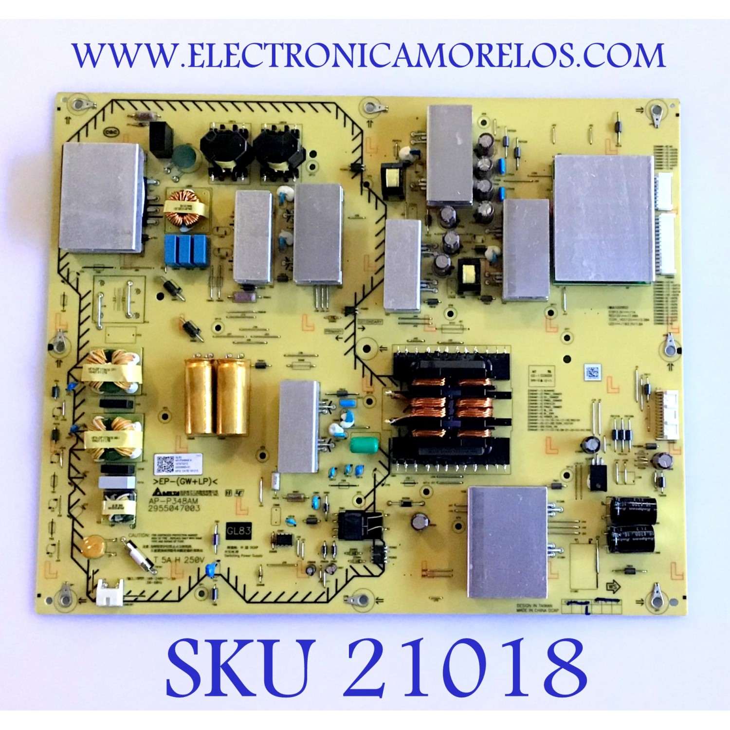 FUENTE DE PODER SONY / 1-474-732-12 / 147473212 / AP-P348AM A / 2955047003 / PANEL V750QWME02 / MODELO XBR-75X850G
