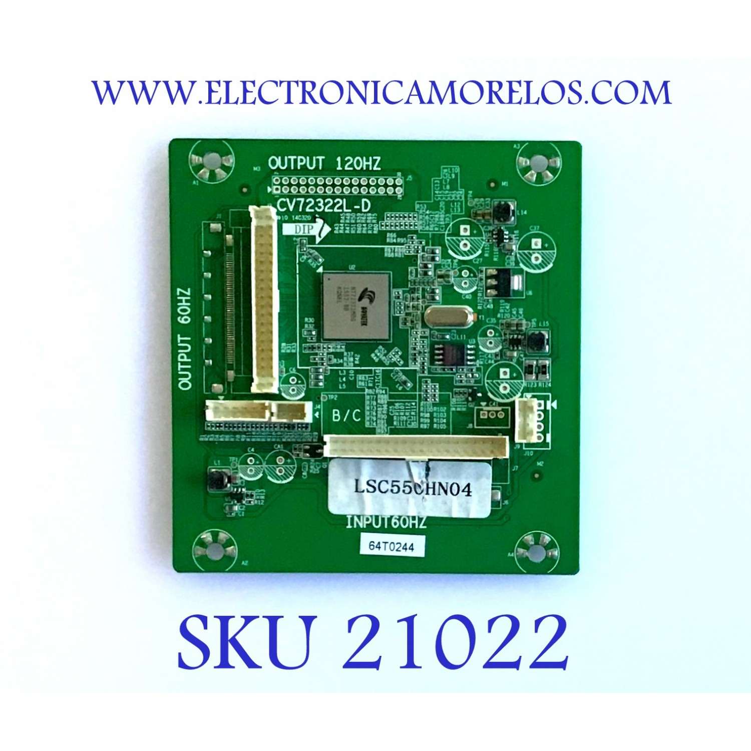 TARJETA INTERFACE WESTINGHOUSE / 21004971 / CV72322L-D / LSC550HN04 / 10007599 / 64T0244 / PANEL LSC550HN04-J01 / MODELO WD55FB1530 TW-06111