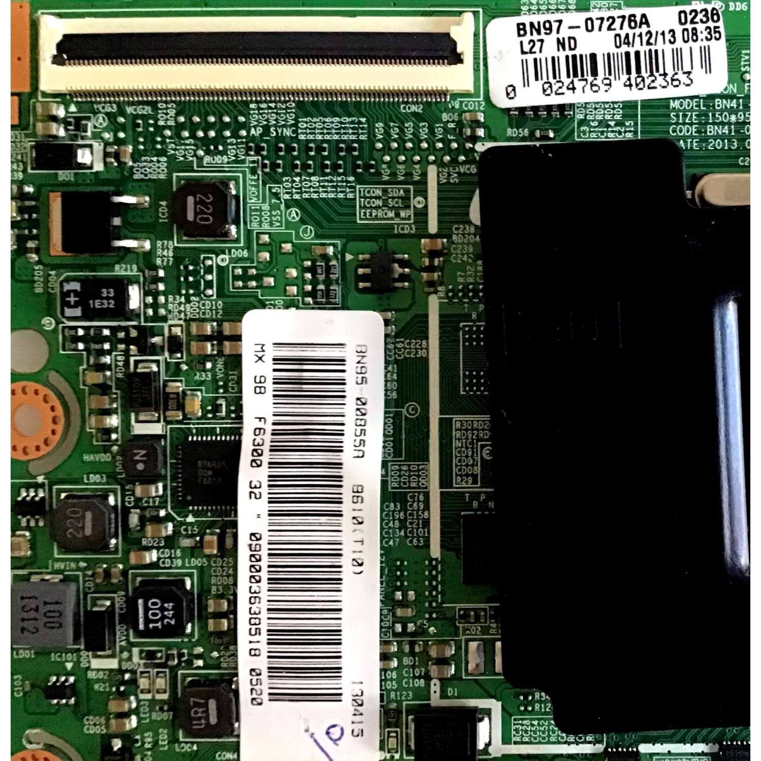 T-CON SAMSUNG / BN95-00855A / BN41-01939 / BN97-07276A / PANEL CY-HF320CSLV1H / MODELOS UN32F6300AFXZA TS01 / HG32NB690PFXZA - Imagen 2