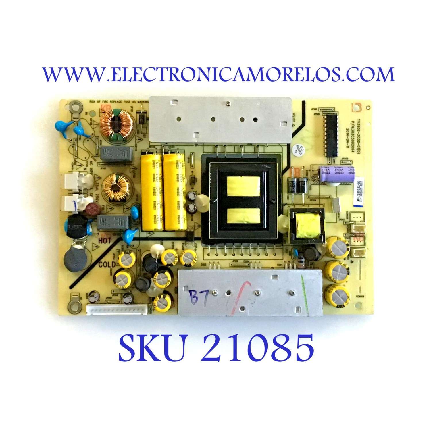 FUENTE DE PODER / ELEMENT 510-150113221 / TV302-ZC02-01(D) / 303C3902064 / MODELO ELEFW408R
