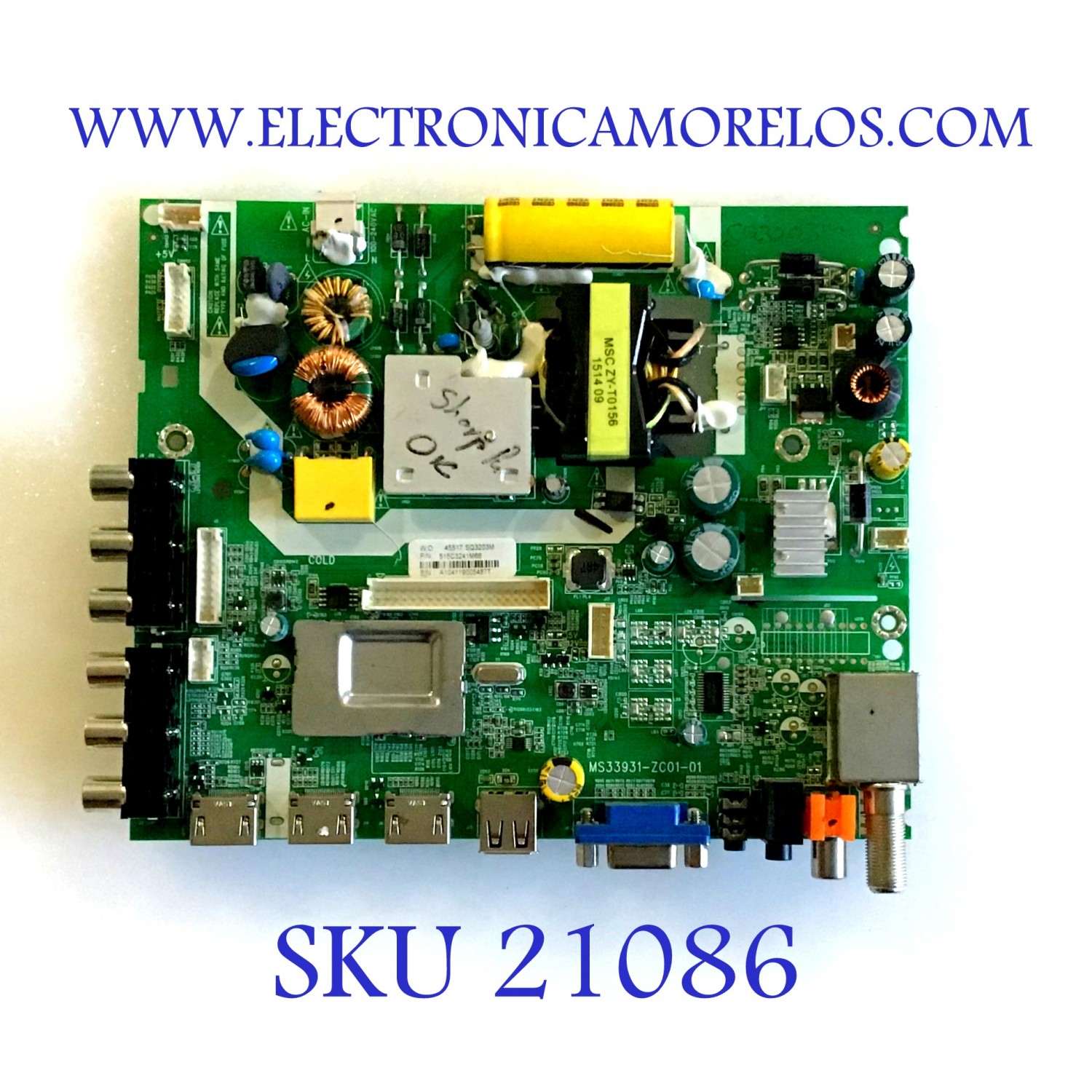 MAIN FUENTE (COMBO) / 515C3241M66 / MS33931-ZC01-01 / PANEL LQ315T3HC34 / MODELO SQ3203M