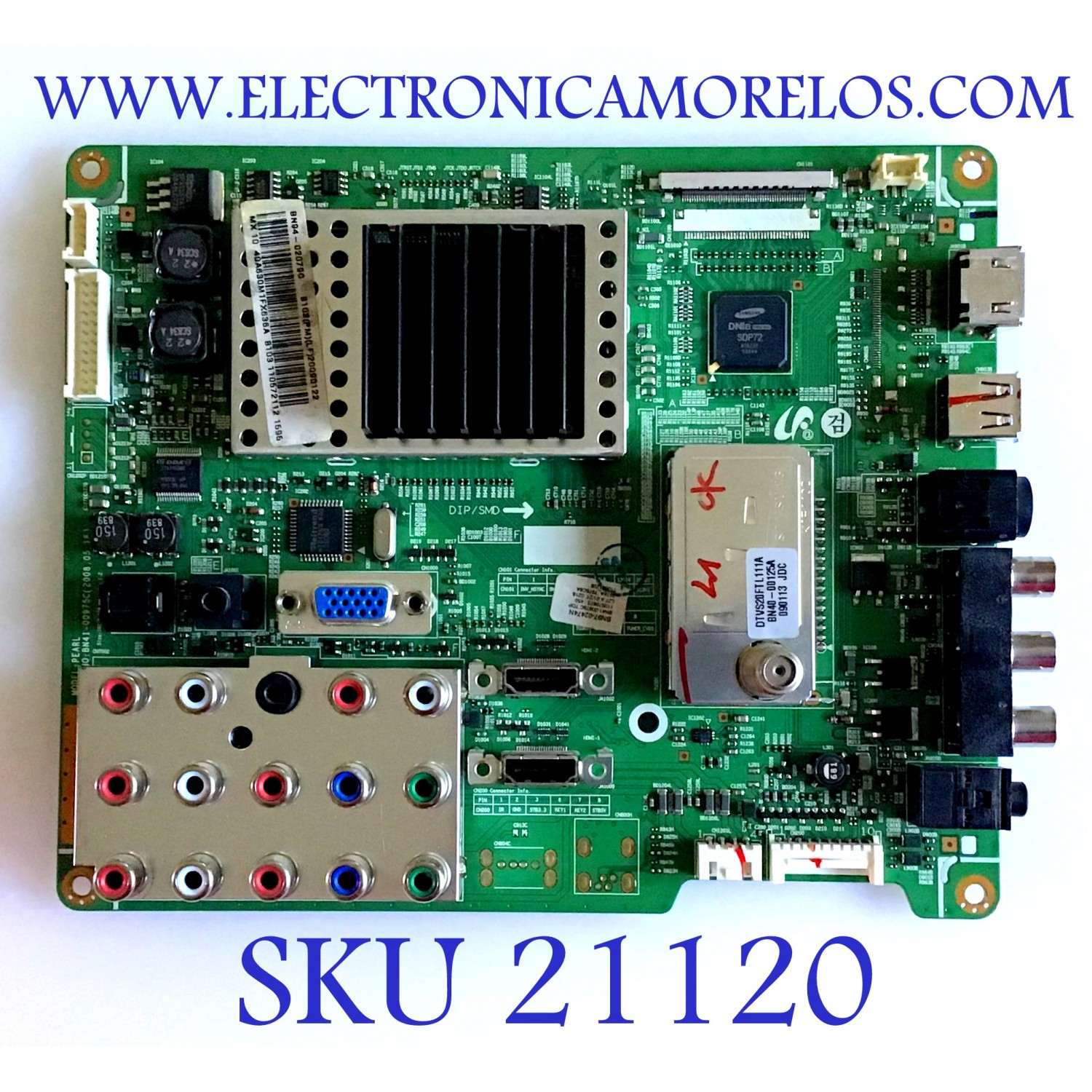 MAIN SAMSUNG / BN94-02079G / BN97-02474N / BN41-00975C / PANEL LTF400HF02-A01 / MODELOS LN40A630M1FXZA / LN40A630M1FXZC / SUSTITUTAS BN94-02079A / BN96-09176A / BN96-08997B / BN96-08997A / BN94-02079E