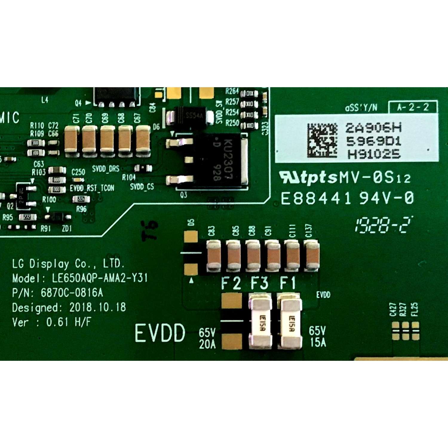 T-CON PARA TV SONY / NUMERO DE PARTE 6871L-5969D / 6870C-0816A / 5969D / LE650AQP-AMA2-Y31 / PANEL´S LE650AQP (AM)(A2) / LE650AQP (AM)(A1) / MODELOS XBR-65A8G / XBR65A8G / XBR-65A9G / XBR65A9G - Imagen 2