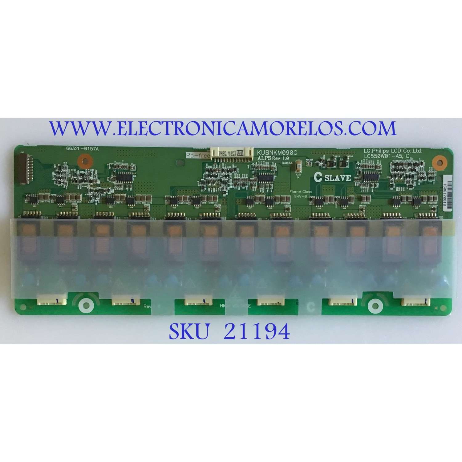 BACKLIGHT INVERTER  OLEVIA / 6632L-0157A / KUBNKM090C / PANEL LC550W01-A5K2 / MODELO 255FHD-T11