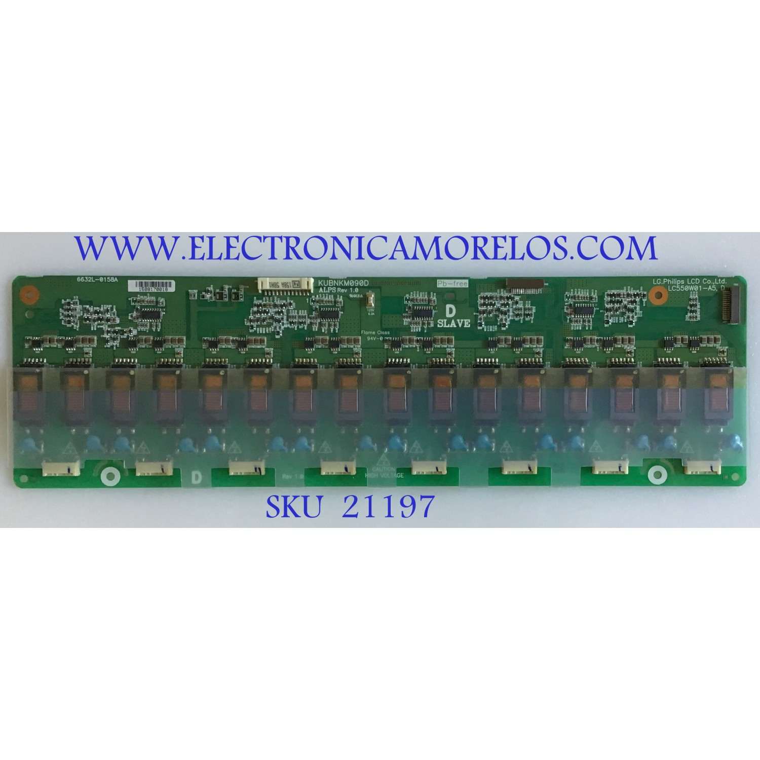 BACKLIGHT INVERTER  OLEVIA / 6632L-0158A / KUBNKM090D / PANEL LC550W01-A5K2 / MODELO 255FHD-T11