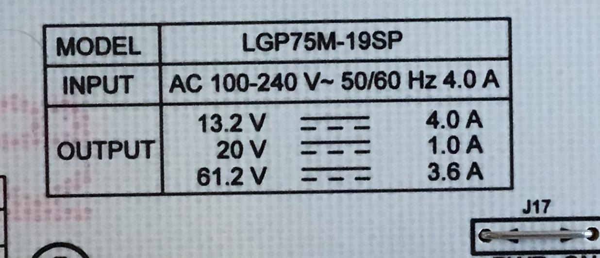 FUENTE LG SMART TV 4K CINEMA HDR / EAY65169931 / B12J019931 / LGP75M-19SP / PANEL NC750DQD-AAHH1 / MODELOS 75SM9070PUA.AUSYLJR /75SM9070PU.BUSYLJR / 75SM9070PUA - Imagen 2