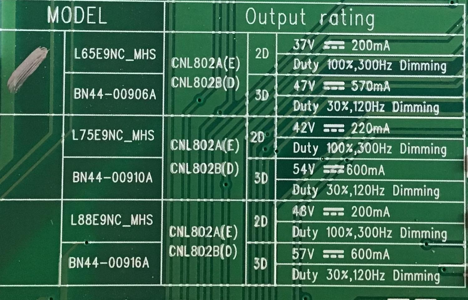 LED DRIVER SAMSUNG / BN44-00906A / L65E9NC_MHS / BN4400906A / MODELOS QN65Q9FAMFXZA AB02 / QE65Q9FAMUXUA / QE65Q9FAMUXCE / QE65Q9FAMTXZG / QE65Q9FAMTXXH / QE65Q9FAMTXSQ / QA65Q9FAMWXXY / QA65Q9FAMKXXV / QA65Q9FAMKXXS MAS MODELOS EN DESCRIPCION - Imagen 3