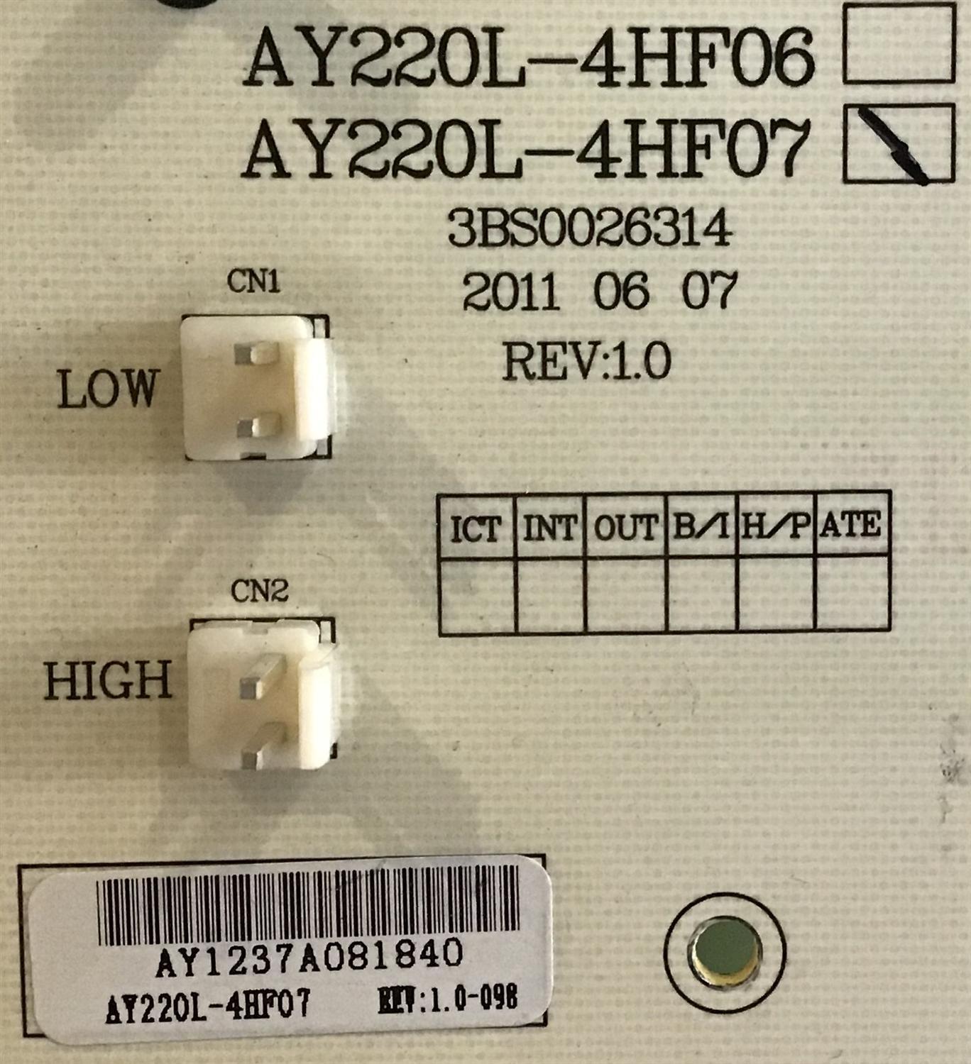 FUENTE DE PODER SCEPTRE / AY220L-4HF07 / 3BS0026314 / AY1237A08 / PANEL V400H1-L12 REV. C1 / MODELO X405BV-FHD - Imagen 2