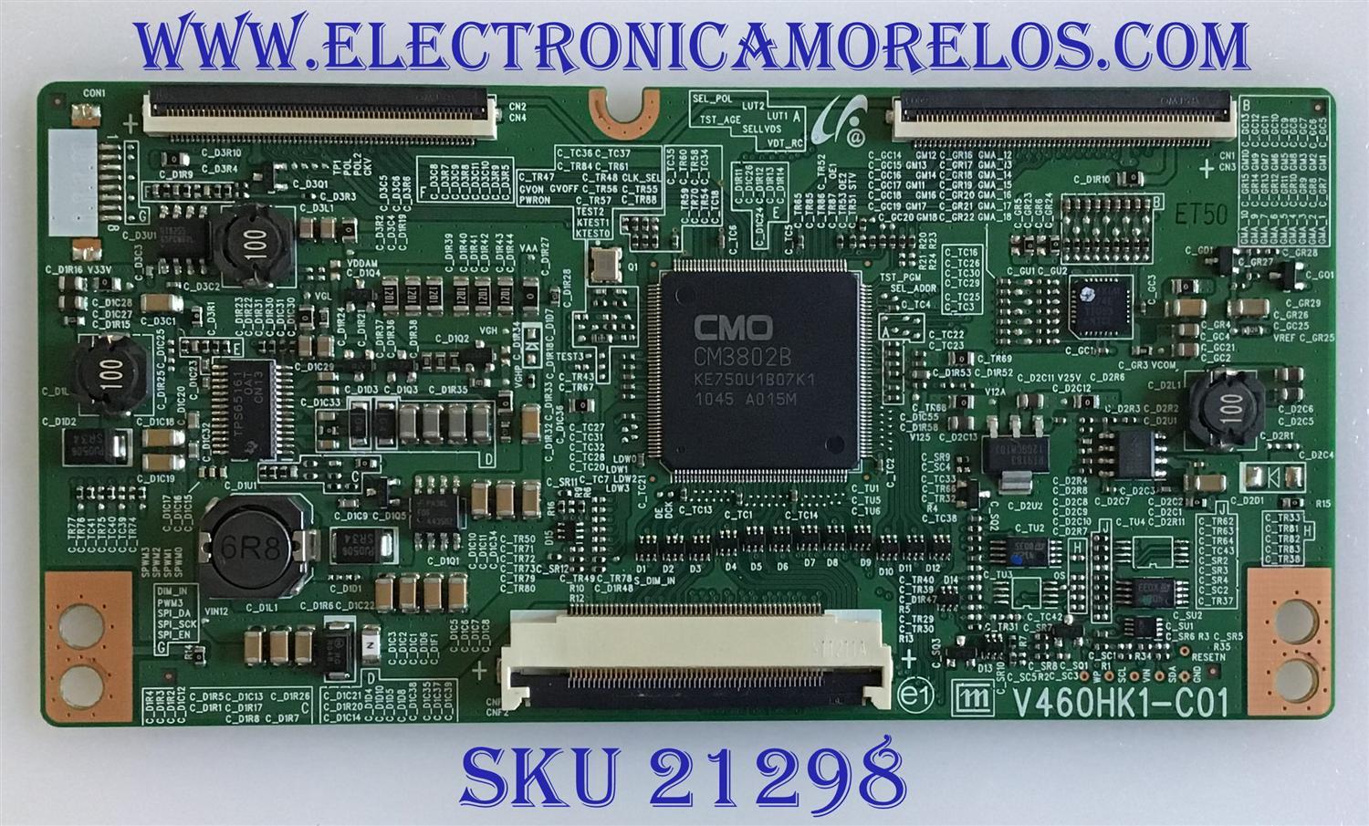 T-CON SAMSUNG  / 35-D060768 / V460HK1-C01 / PANEL LD400CSC-C1 / MODELOS UN40D6420UFXZA CN01 / UN40D6400UFXZA / UN40D6500VFXZA