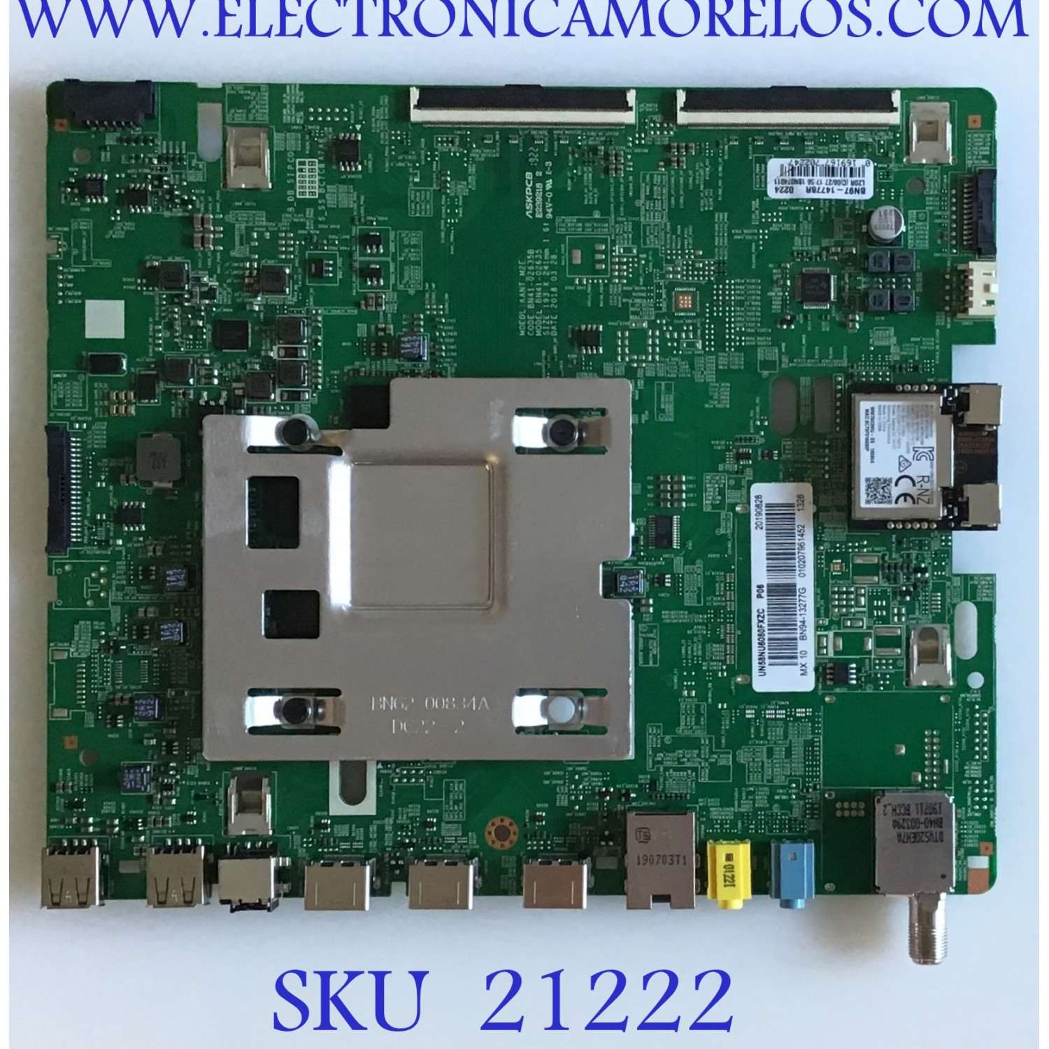 MAIN ORIGINAL PARA TV SAMSUNG 4K UHD SMART TV / NUMERO DE PARTE BN94-13277G / BN41-02635B / BN97-14778R / DISPLAY V580DJ4-QE1 REV. D1 / PANEL CY-NN058HGNV1H / MODELO UN58NU6080FXZA DA01 / UN58NU710DFXZA DA01 / UN58NU7100FXZA / UN58MU6070EXZA DA01