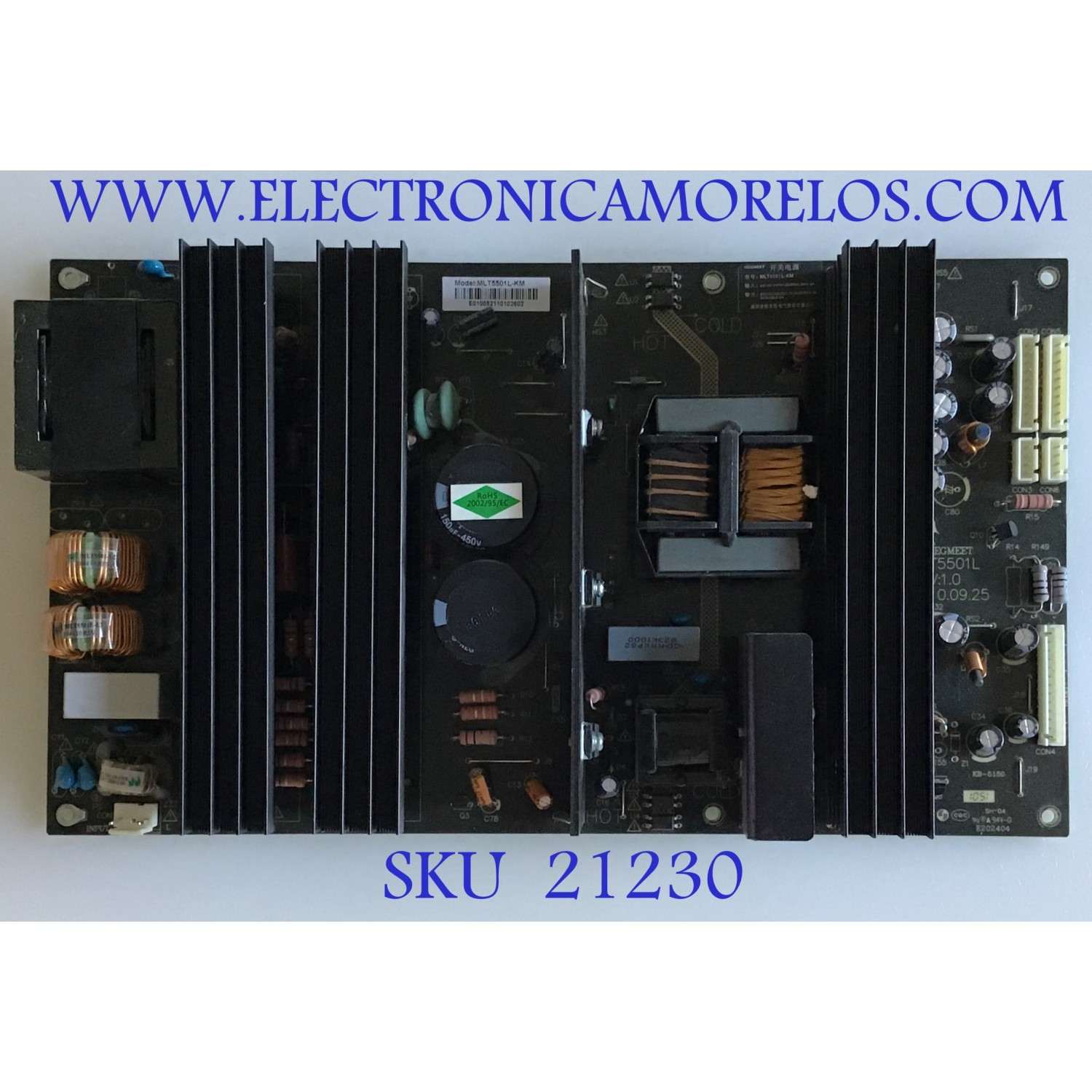 FUENTE DE PODER WESTINGHOUSE / MLT5501L-KM / 1.367.03101 / MLT5501L / PANEL LK600D3LA38 / MODELOS VR-6025Z TW-63501-P060A / VR-6025Z / SC601TS / SC601GS / ELGFW601