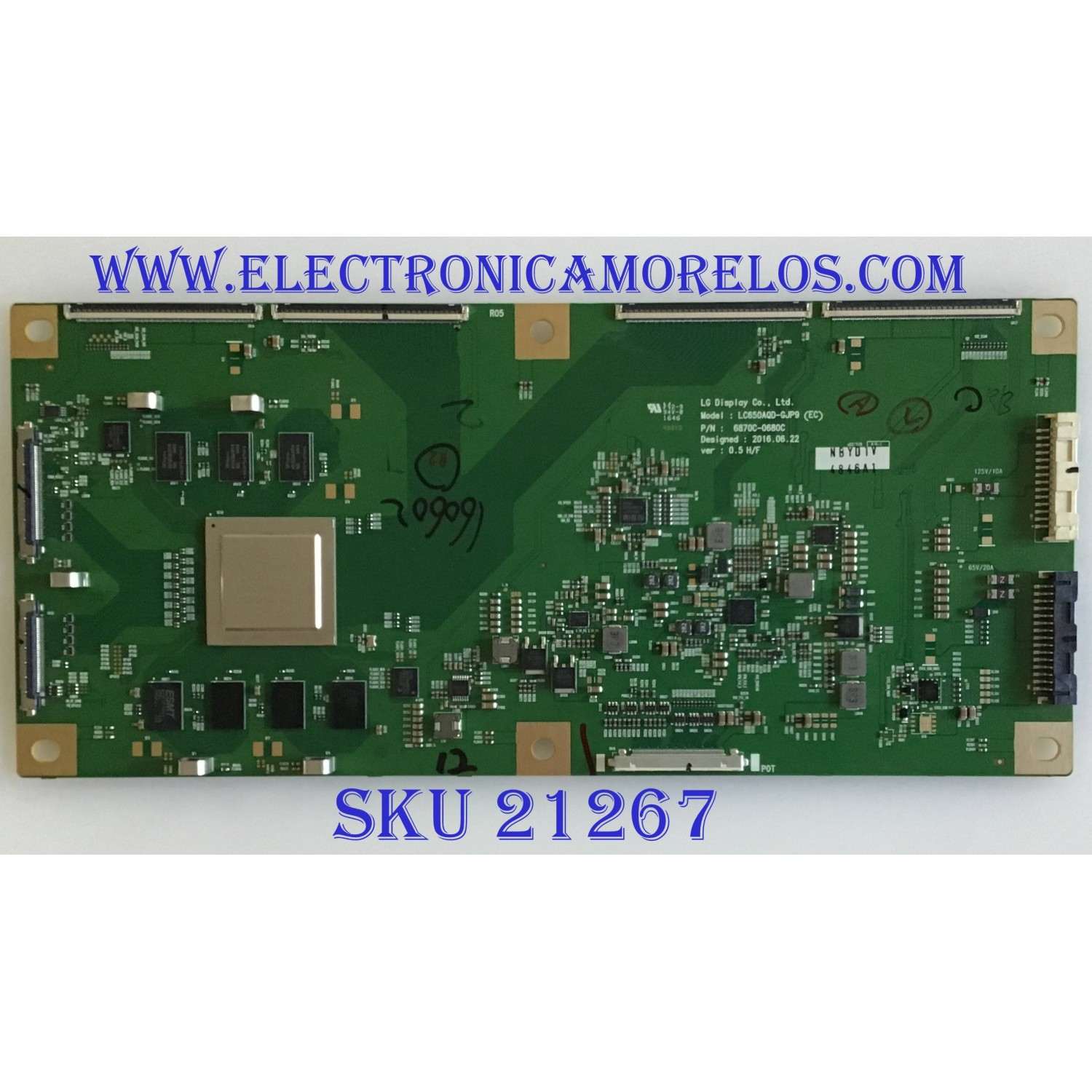 T-CON LG / 6871L-4846A / 6870C-0680C / 4846A / PANEL'S LC650LQD (GJ)(P9) / LC650AQD (GJ)(A9) / MODELOS OLED65C6P-U.BUSZLJR / OLED65B6P-U BUSZLJR