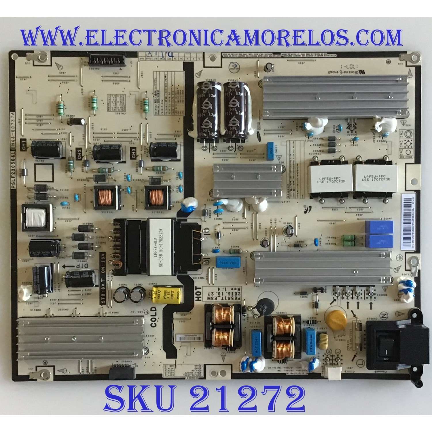 FUENTE DE PODER PARA TV SAMSUNG / NUMERO DE PARTE BN4400737A / F65S1T_ESM / PSLF230S04L / BN44-00737A / PANEL CY-GJ065CSAVYH / MODELOS UN55KU630DFXZA / LH65EDE / LH65DME / LH65DMDPLGC/CI / LH65DMERTBC/XS / LH65DMEPLGC/EN / MAS MODELOS EN DESCRIPCIÓN