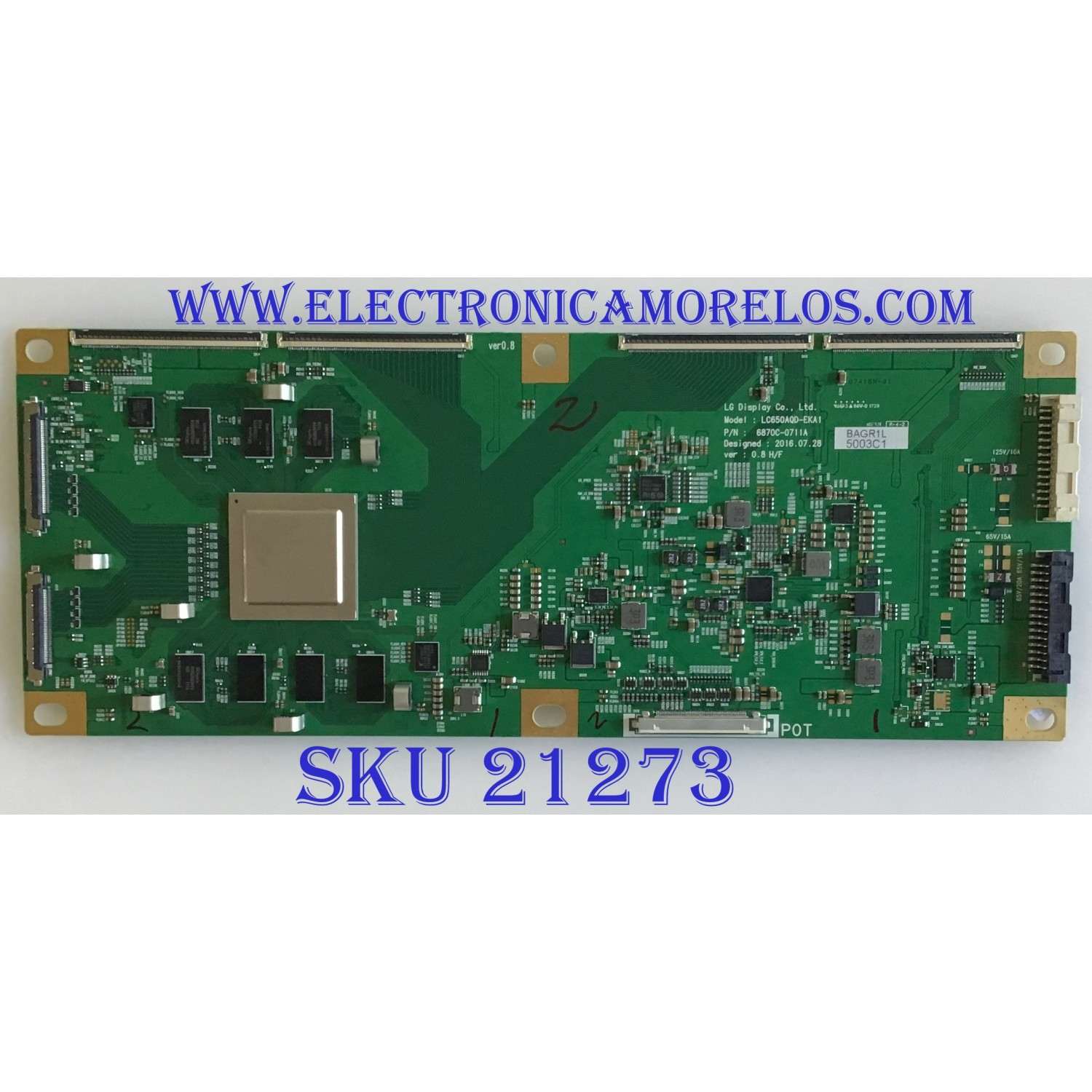T-CON LG / 871L-5003C / 6870C-0711A / 5003C / PANEL LC550AQD (EK)(A1) / MODELO OLED55C7P-U.BUSYLJR