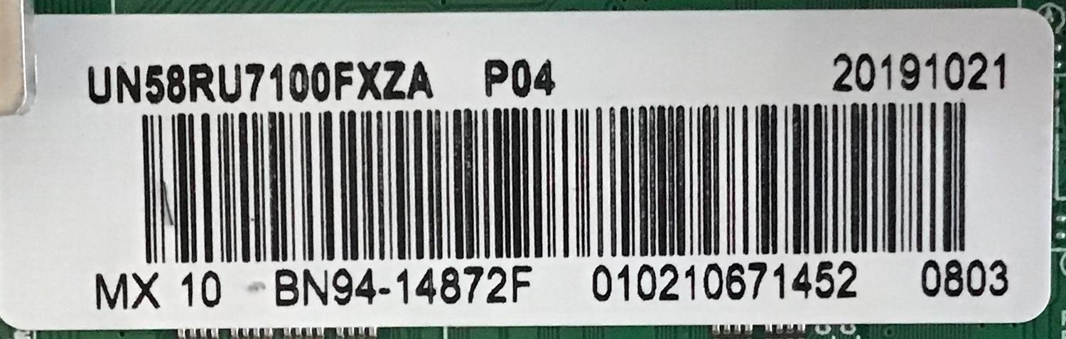 MAIN PARA TV SAMSUNG 4K·UHD·HDR / NUMERO DE PARTE BN94-14872F / BN41-02703B / BN97-15630G / BN9414872F / PANEL CY-NN058HGPV1H / MODELOS UN58RU710D / UN58RU710DFXZA YA08 / UN58RU7100 / UN58RU7100FXZA - Imagen 2