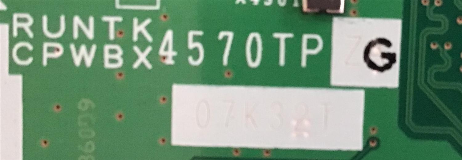 T-CON SHARP / RUNTK4570TPZG / CPWBX7570TP / RUNTK4570TP / QKITPF464WJN3 / CPWBN4433TP / QPWBXF46WJN3 / MODELO LC-60LE920UN - Imagen 2