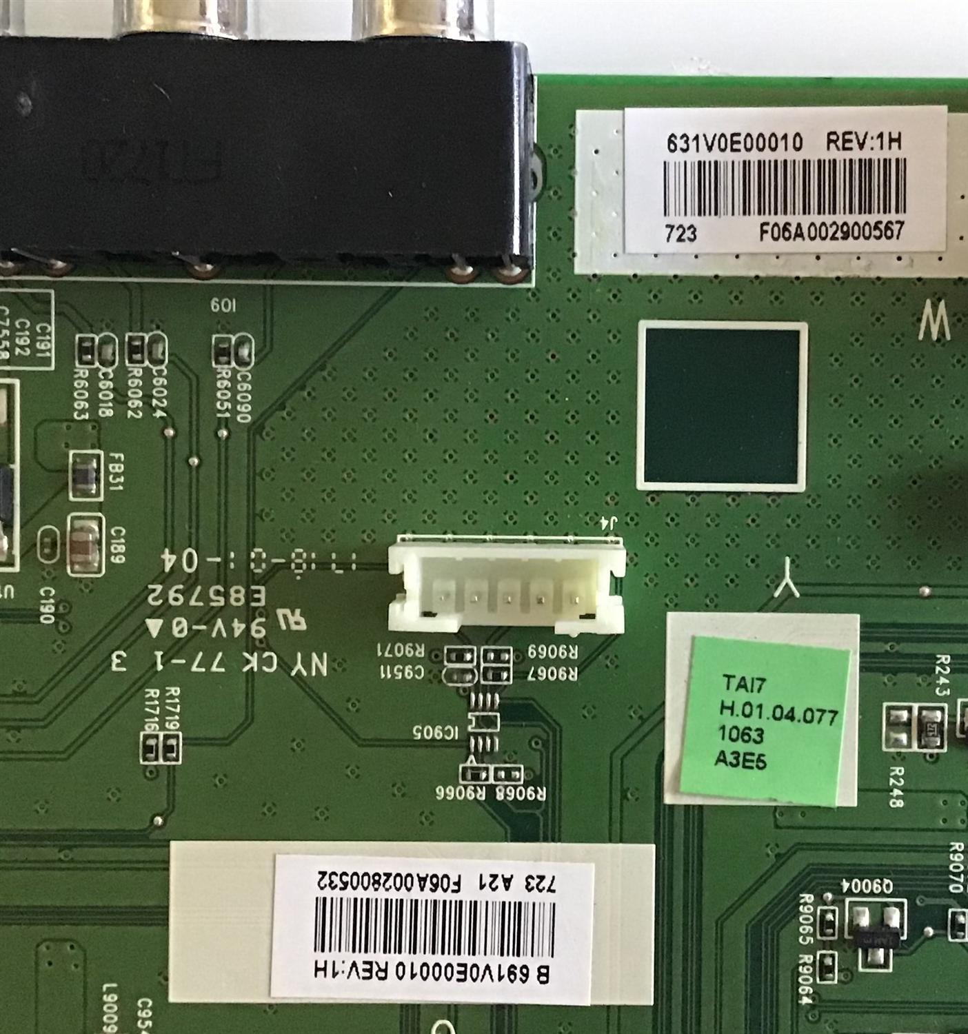 MAIN TOSHIBA / 691V0E00010 / SBM55T VTV-L55627 REV:1 / 631V0E00010 / PANEL K430WDRA / MODELO 43L511U18 - Imagen 3