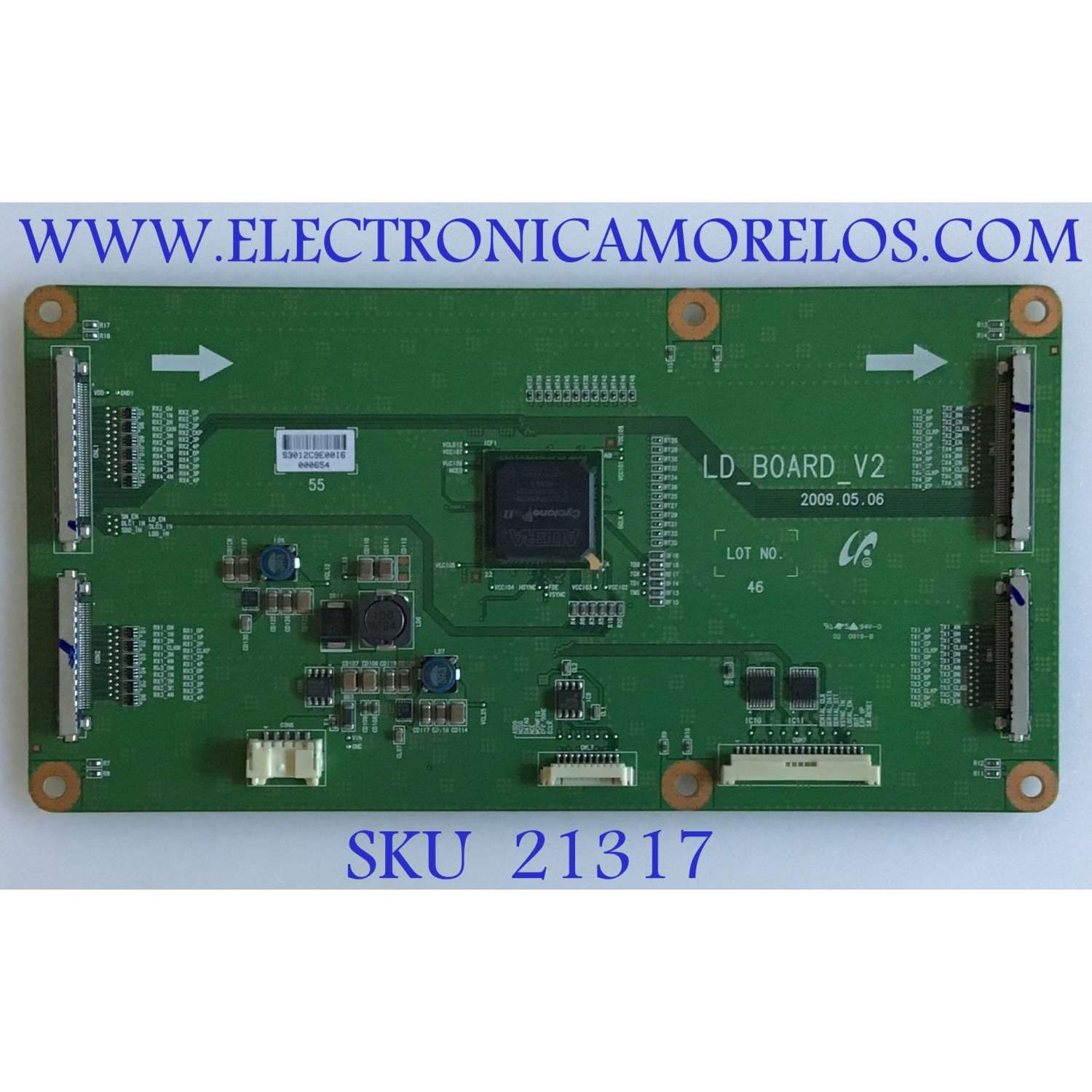 DIMMER BOARD TOSHIBA / 75015786 / LD_BOARD_V2 / 3012C / PANEL LTA550HF01 / MODELO 55SV670U