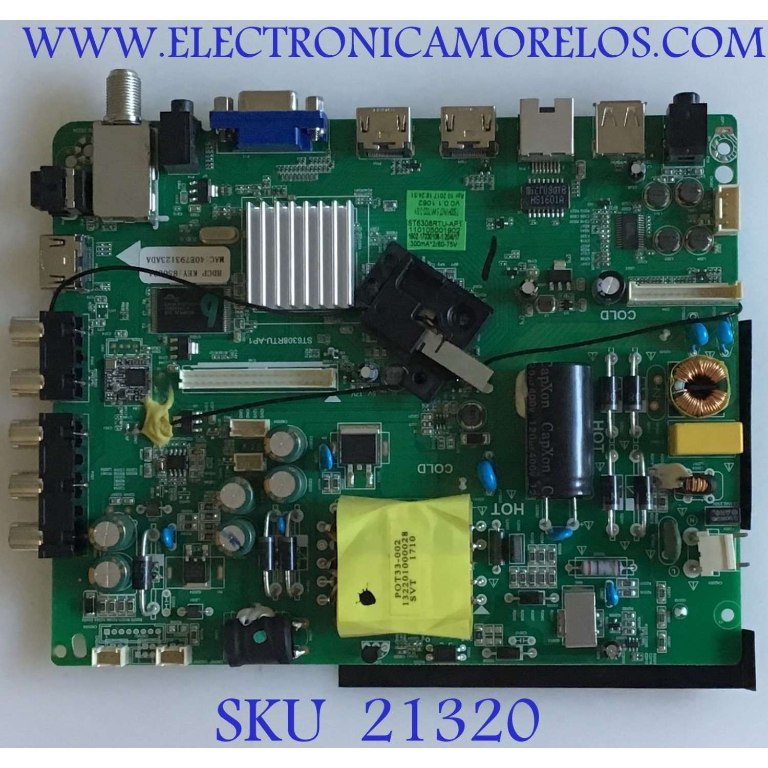 MAIN FUENTE (COMBO) PARA TV WESTINGHOUSE / NUMERO DE PARTE W17022-2-SY / W17022-1-SY / ST6308RTU-AP1 / 110105001902 / PANEL T500-0DX-DLED / DISPLAY T500QVR05.5 / MODELO WD50FB2530