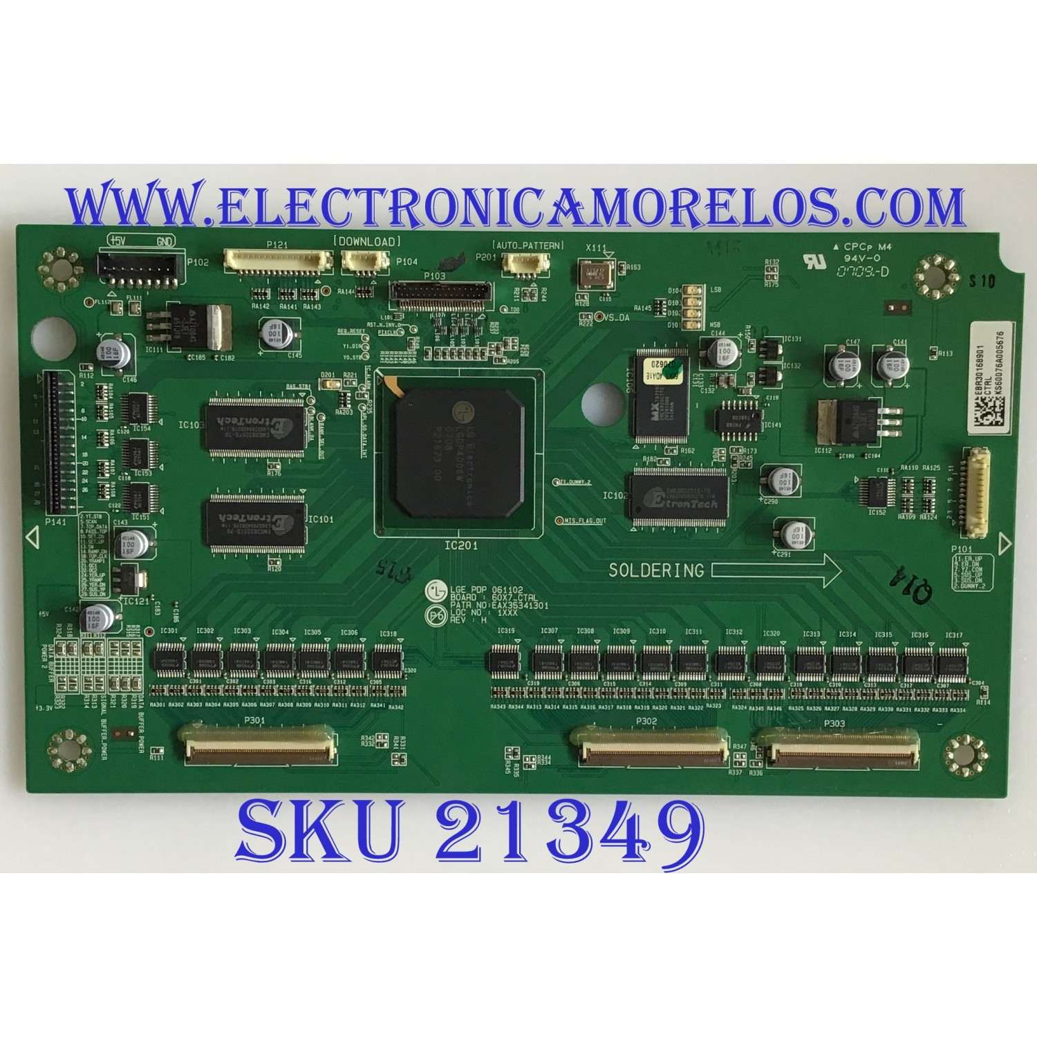 MAIN LOGICA LG / EBR30168901 / EAX35341301 / PANEL PDP60X70000 / MODELOS 60PB4DA / 60PB4DT-UB AUSLLJR / 60PC1D-UE AUSLLJR / 60PM4M-WA / 60PB4DA-UA AUSLLJR / 60XP10 / P606Y2