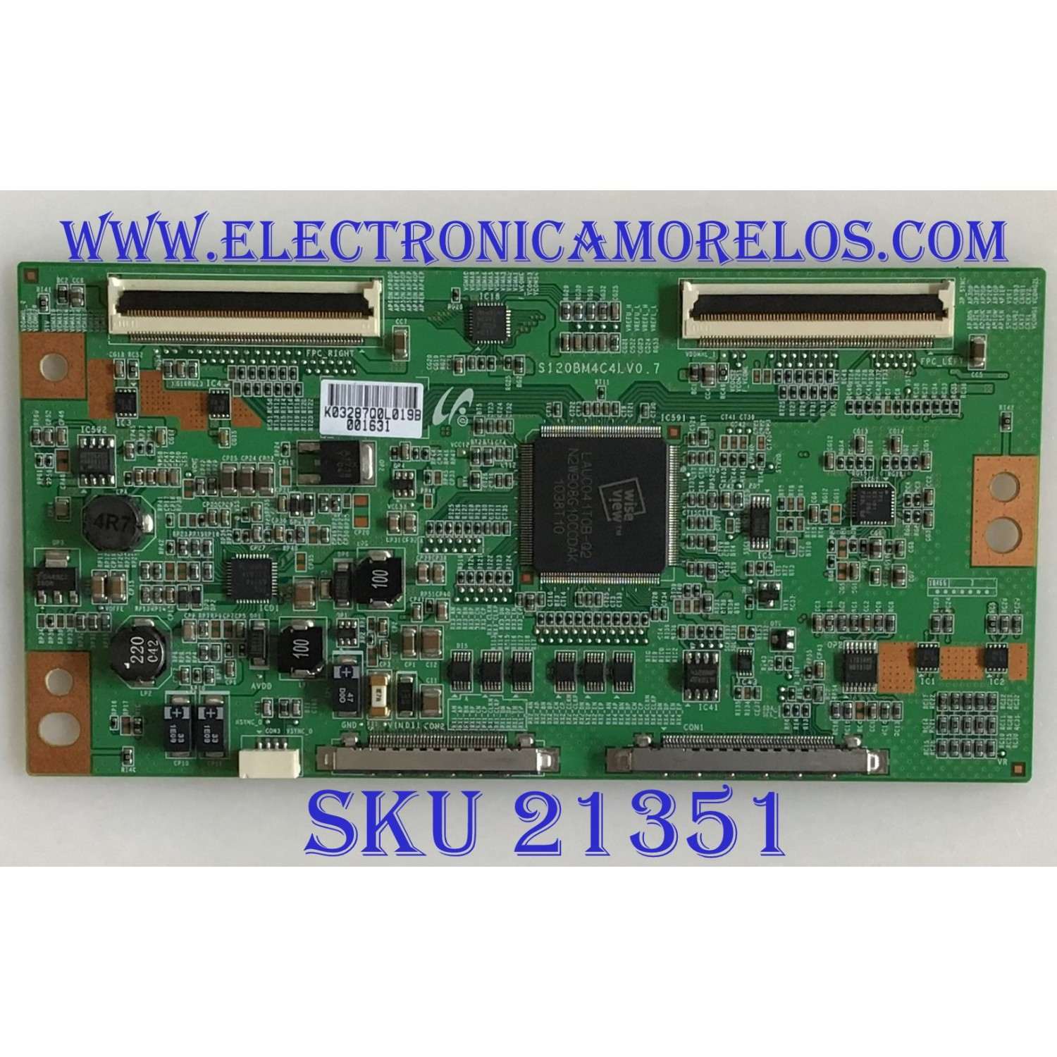 T-CON MITSUBISHI / LJ94-03287Q / S120BM4C4LV0.7 / PANEL LTA400HF14 / MODELO LT-40164