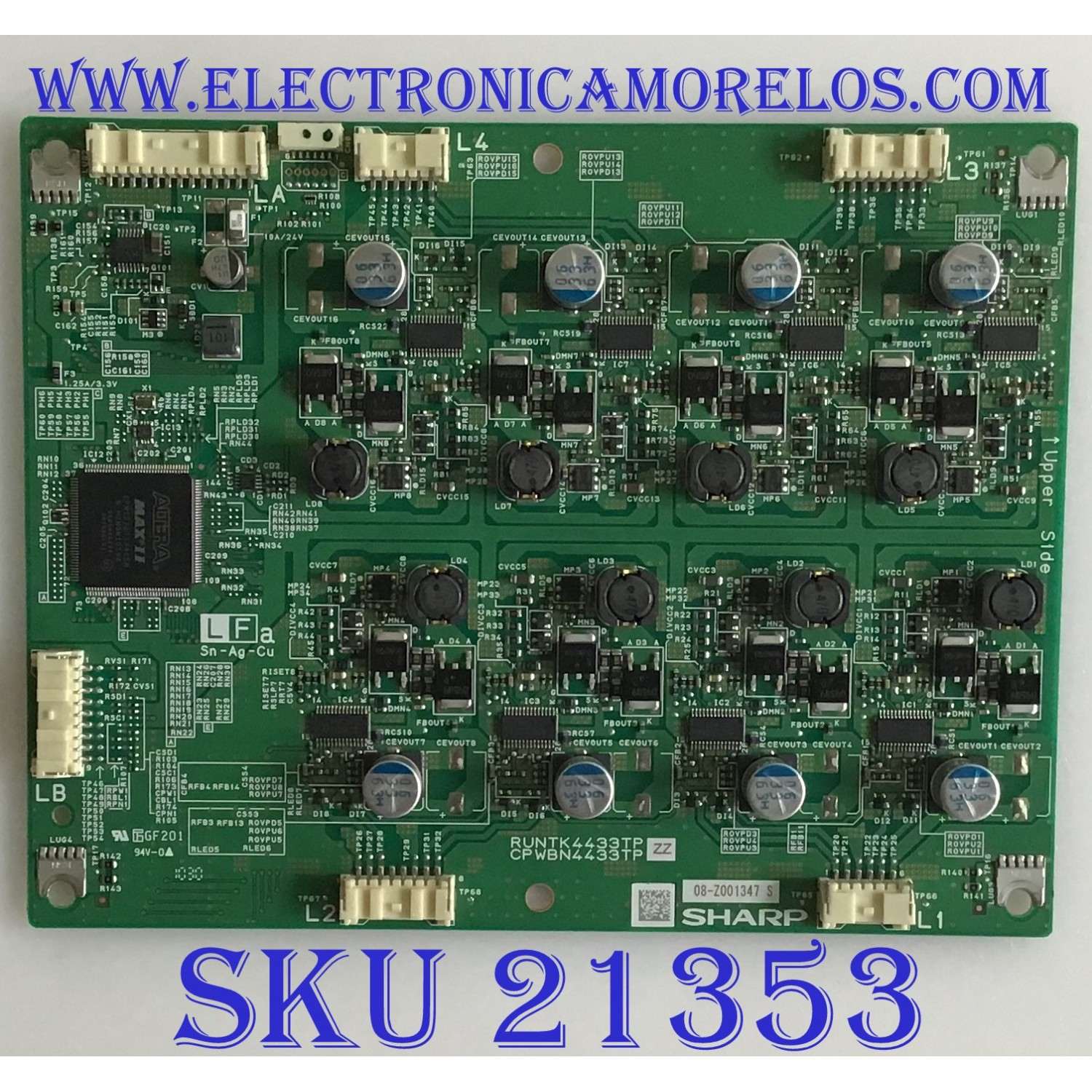 LED DIRIVER / RUNTK4433TPZZ / 08-Z001347 / RUNTK4433TP / CPWBN4433TP/ MODELOS LC-60LE920UN 