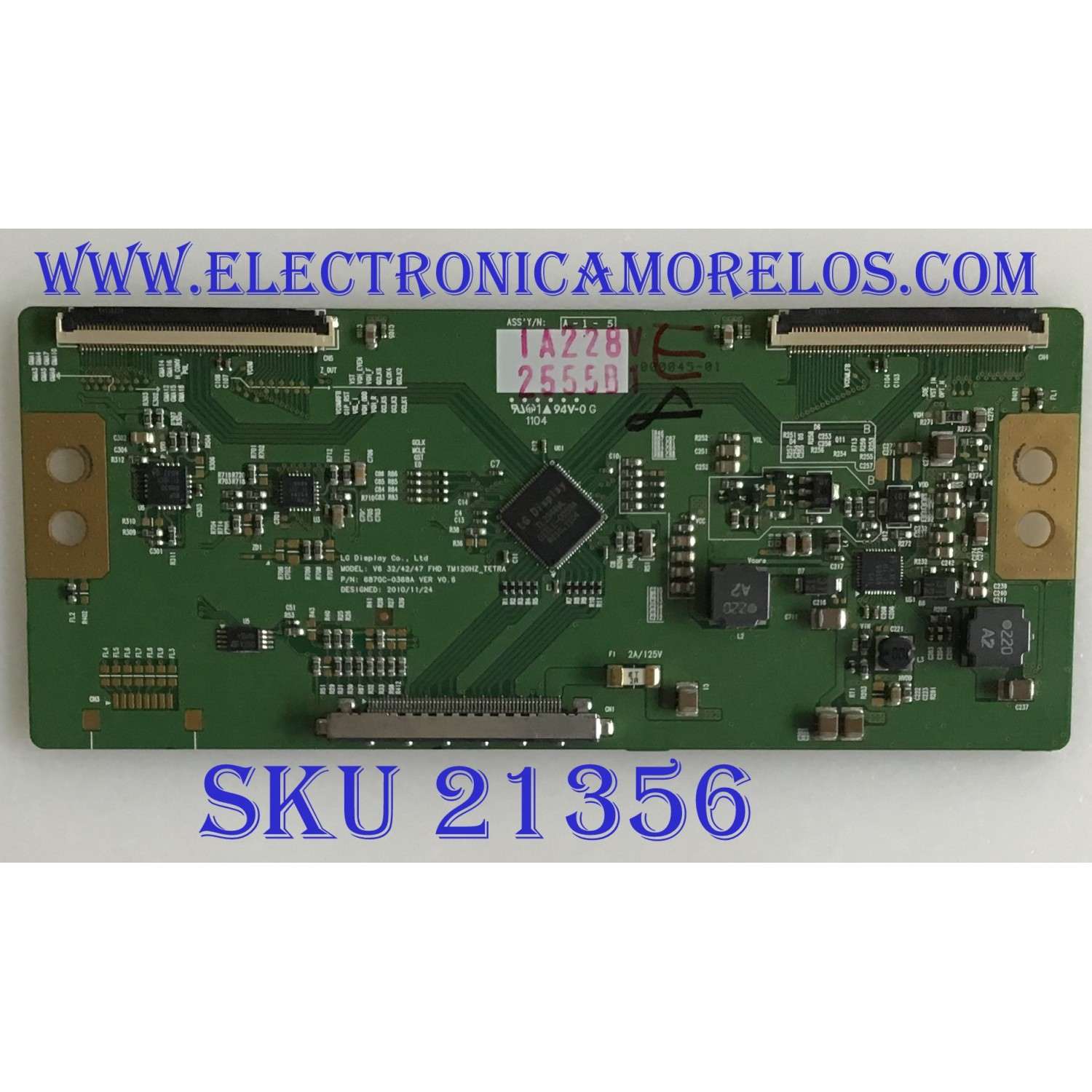 T-CON PANASONIC / 6871L-2555B / 6870C-0368A / 2555B / PANEL LC420EUN-SDV2 / MODELO TC-L42E3