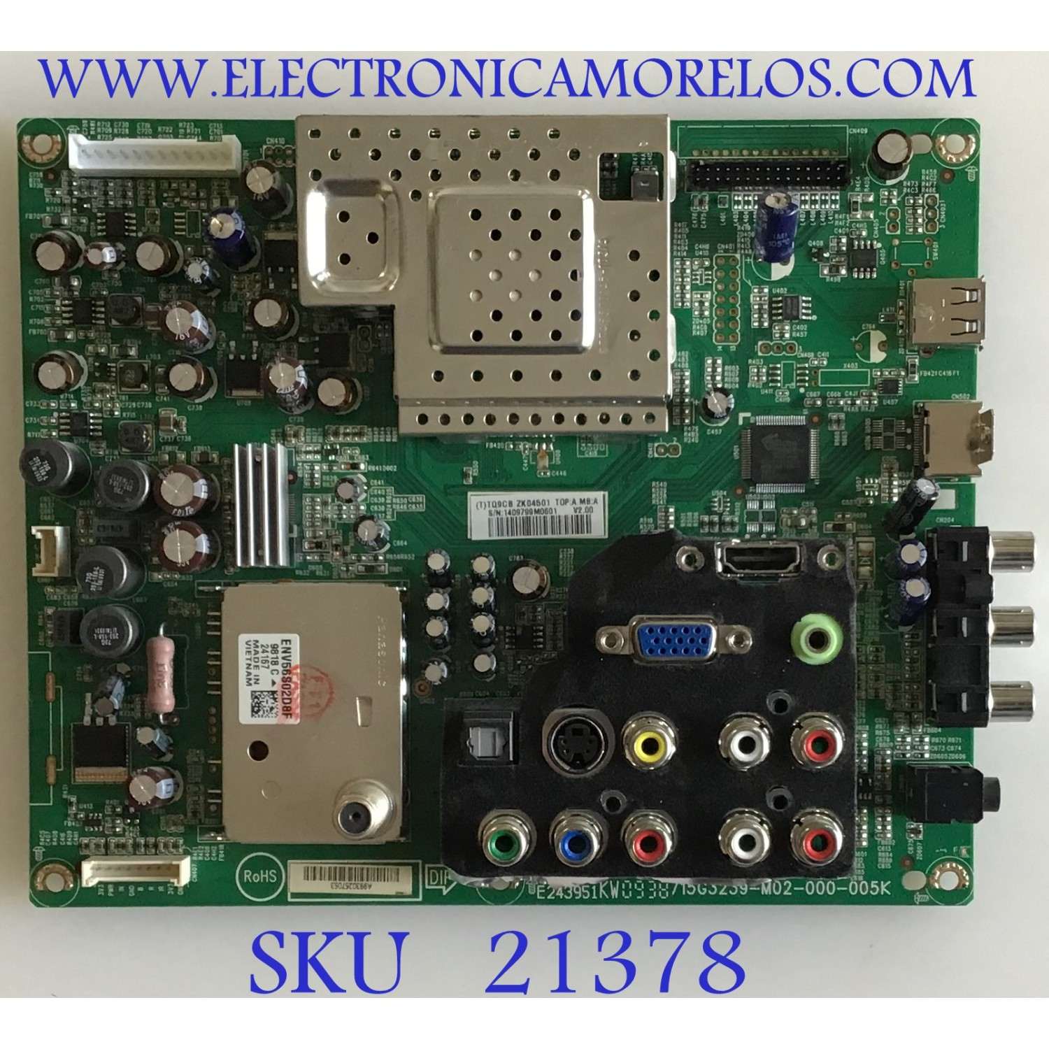 MAIN INSIGNIA / 756TQ9CBZK04501 / 715G3239-M02-000-005K / TQ9CBZK04501 / PANEL T260XW02 V.U / MODELOS NS-L26Q-10A  
