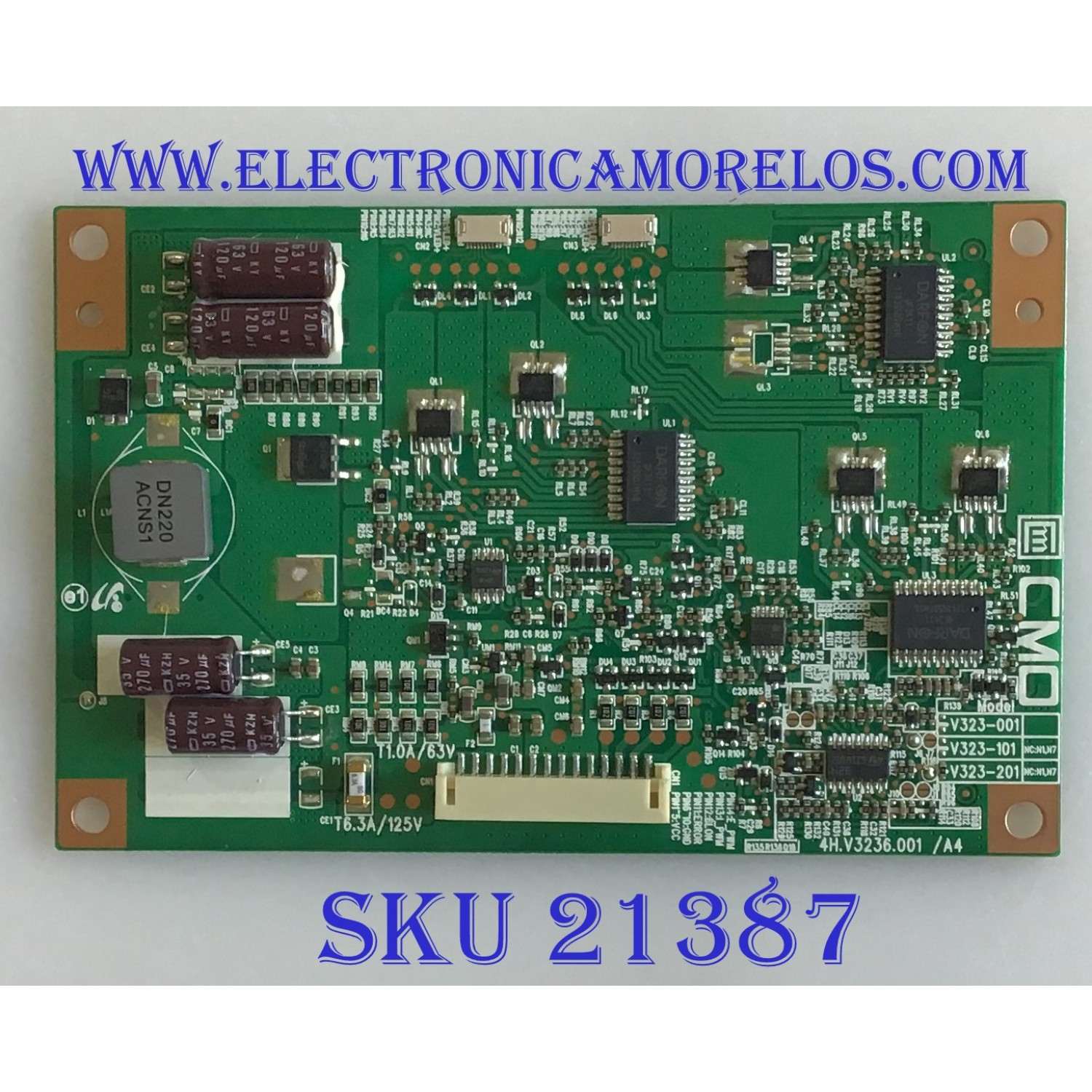 LED DRIVER TOSHIBA / 27-D046593 / 4H.V3236.001/A4 / L315B5-2EA-F001B / V323-201 / PANEL V315B5-LE1 REV.C2 / MODELO  32SL415U / 32SL400U / 32SLV411U / VT3210LED VS13772-1M