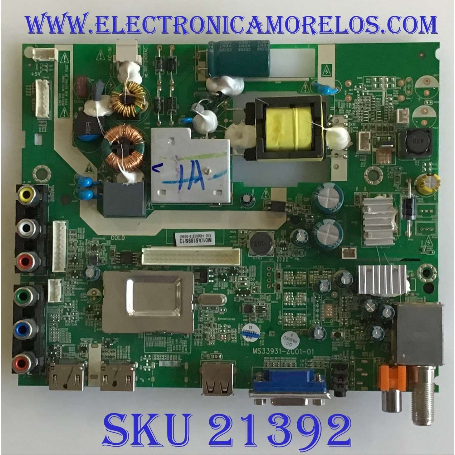 MAIN FUENTE (COMBO) / 510-140801219 / MS33931-ZC01-01 / M01/A51895/13 / MODELO DX24HCM