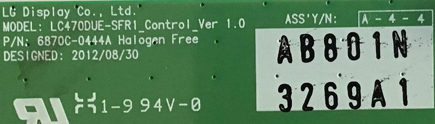 T-CON LG / 6871L-3269A / 6870C-0444A / PANEL LC550EUN-(SF)(F2) / MODELO 55GA6450-UD BUSYLMR - Imagen 2