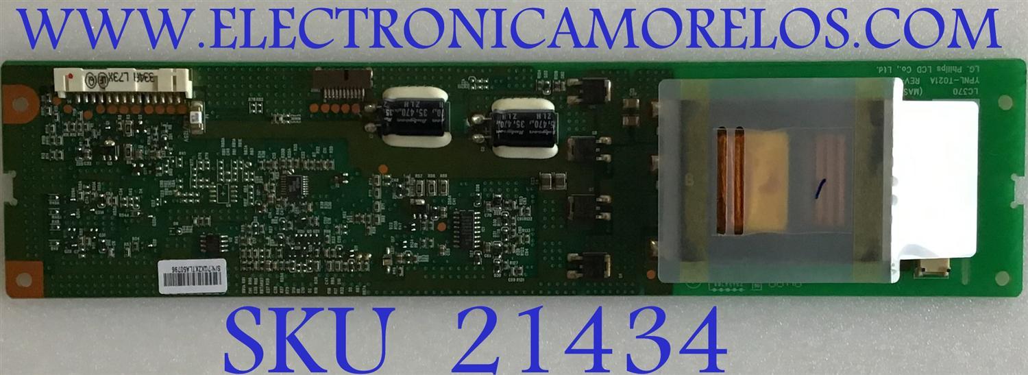 BACKLIGHT INVERTER MASTER JVC / MAGNAVOX / PHILIPS / 996510012754 / 6632L-0334A / YPNL-T021A / PANEL LC370WX1-(SL)(B1) / MODELOS LT-37DA8BJ / 37MF337B/37 / 37PFL5322D/37 / 37PFL5322D/37E / 37PFL5522D/05 / 37PFL7332D/37
