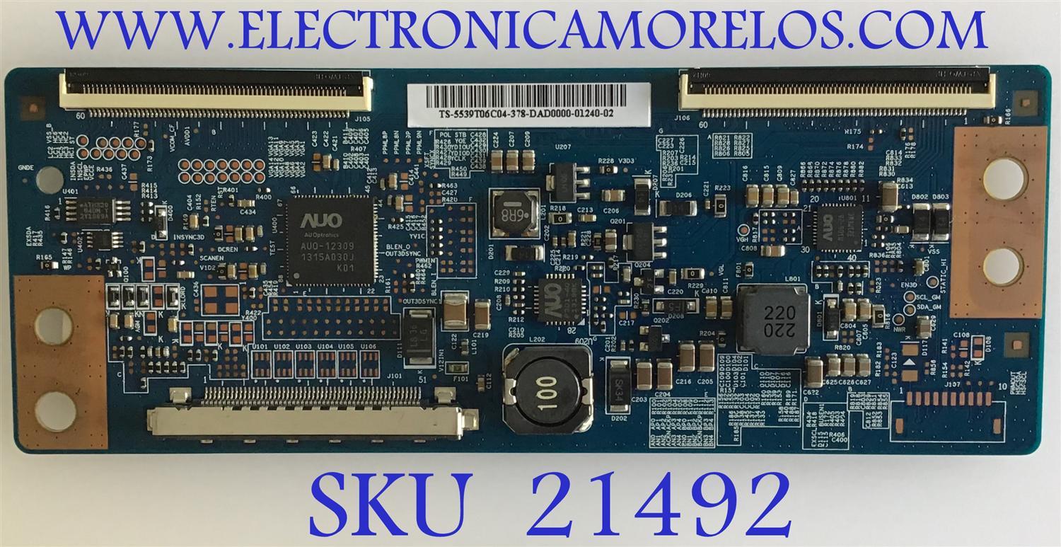 T-CON LG / 55.39T06.C04 / T500HVD02.0 / 50T10-C03 / PANEL T390HVN02.2 / MODELOS 39LN5700-UH AUSDLJM / 39LN5700-UH BUSDLWM / 39LN5300-UB BUSDLWM