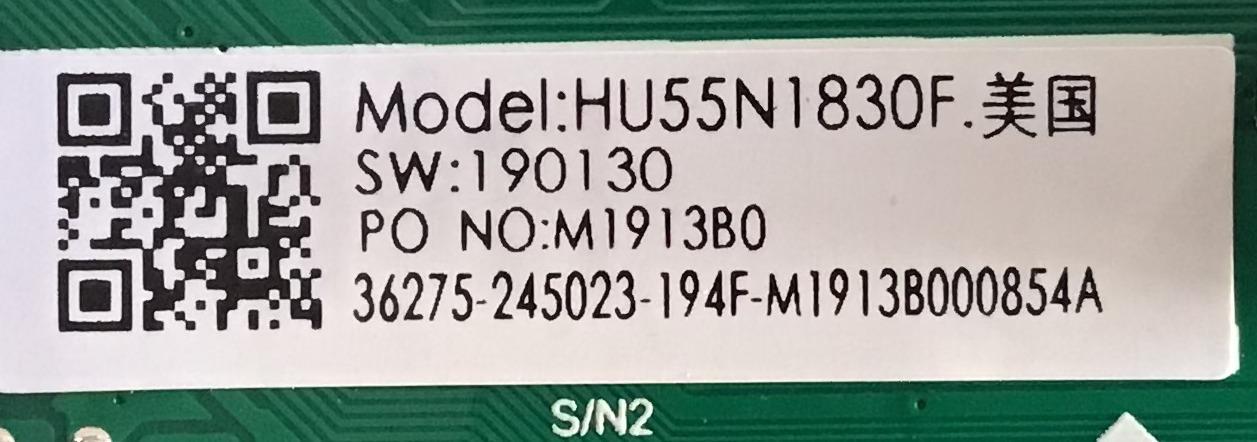 MAIN INSIGNIA / 245023 / T.MS3553.761 / HU55N1830F / 190130 / PANEL JHD550N1F81-TX\S0\FM\ROH\BBY / MODELO NS-55D420NA20  - Imagen 2