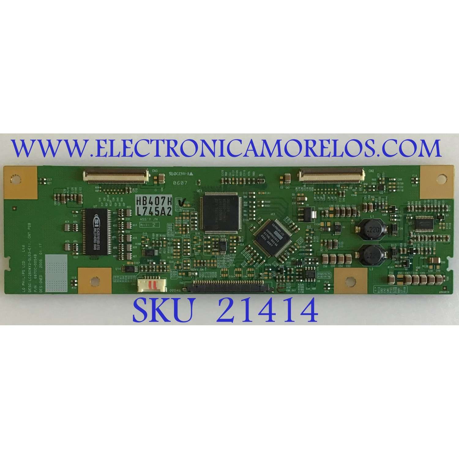 T-CON LG / 6871L-0745A / 6870C-0054B / LC260WX2-SL03 / PANEL LC260WX2-(SL)(03) / MODELO 26LX1D-UA
