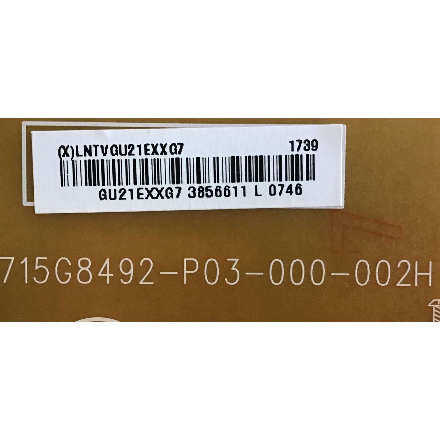 LED DRIVER VIZIO / LNTVGU21EXXG7 / 715G8492-P03-000-002H / (X)LNTVGU21EXXG7 / PANEL TPT550US-FN11.S / MODELOS E55-E1 LTMEVIQT / E55-E1 LTMEVIKT - Imagen 2