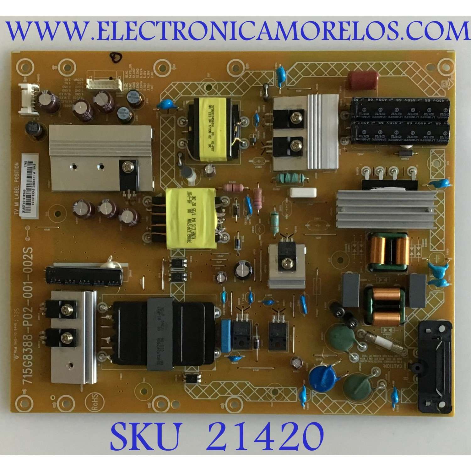 FUENTE DE PODER VIZIO / ADTVG1918XA9 / 715G8388-P02-001-002S / (X)ADTVG1918XA9 / PANEL TPT550US-FN11.S / MODELOS E55-E1 LTMEVIQT / E55-E1 LTMEVIKT