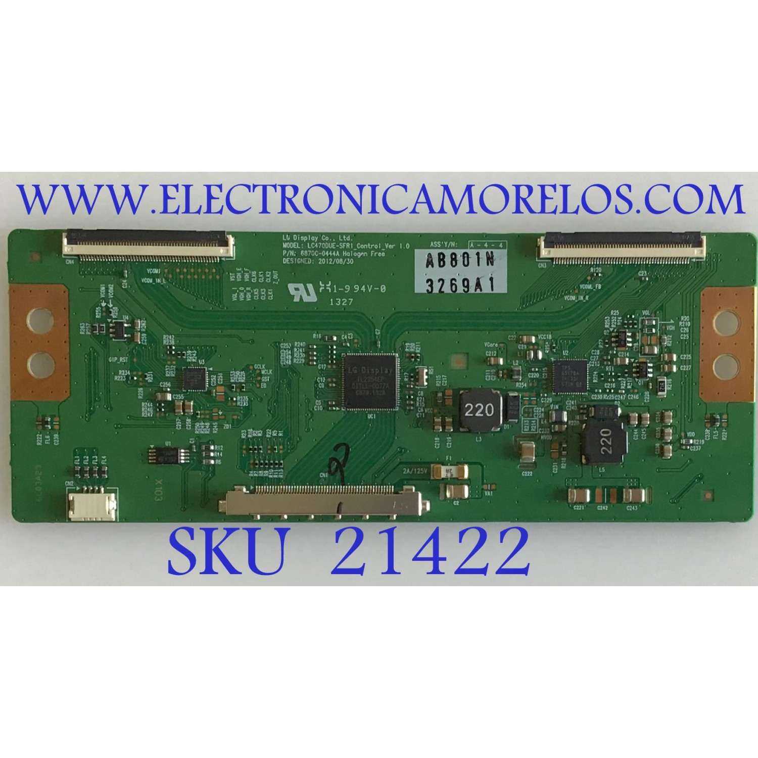 T-CON LG / 6871L-3269A / 6870C-0444A / PANEL LC550EUN-(SF)(F2) / MODELO 55GA6450-UD BUSYLMR