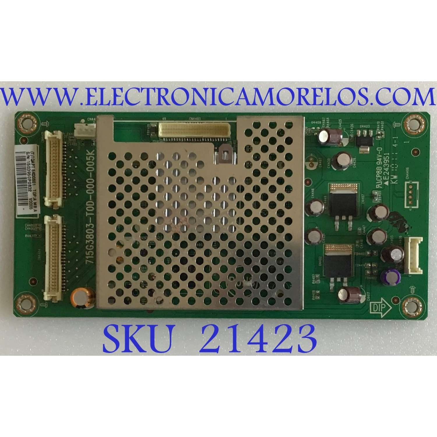 TARJETA PC VIZIO / TQACB5K00601 / 715G3803-T0D-000-005K / (T)TQACB5K00601 / PANEL LC370WUD(SC)(BI) / MODELO E371VA LTMPHY