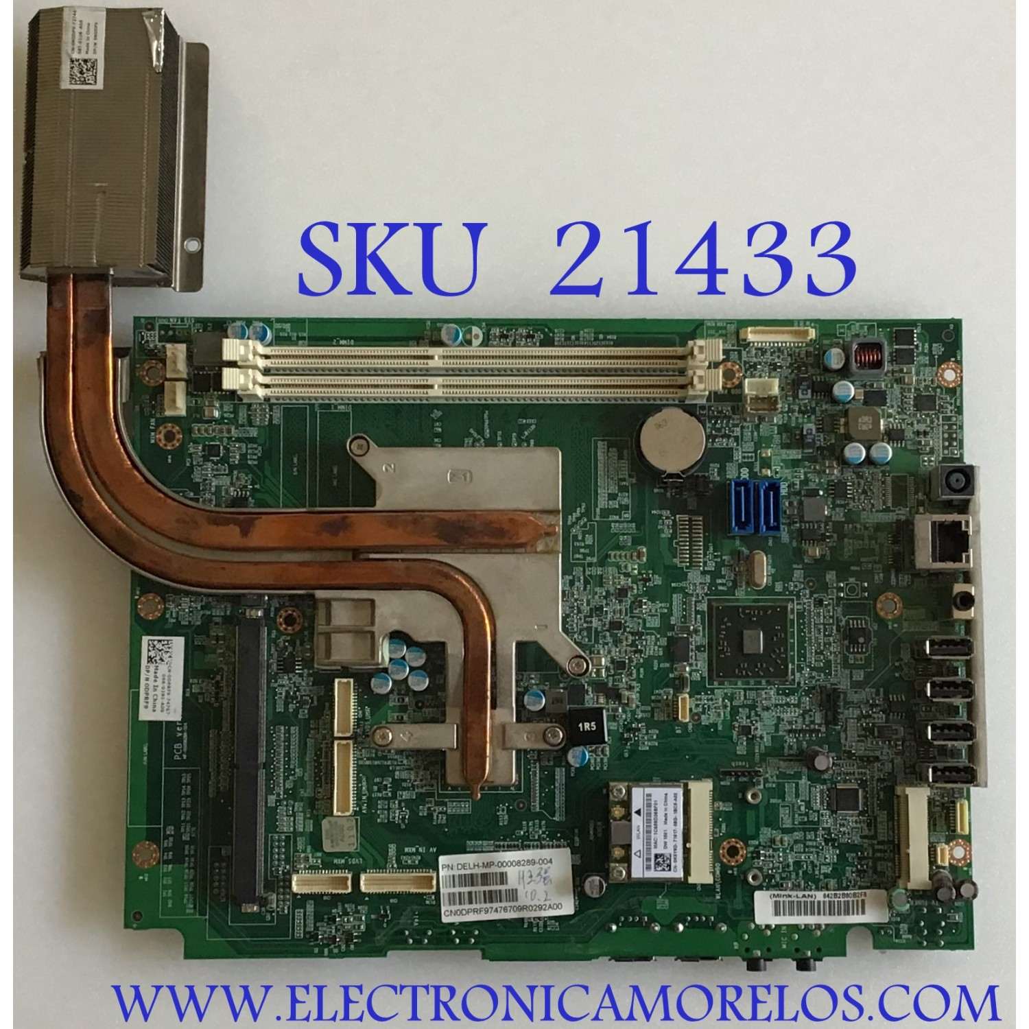 TARJETA MADRE DELL INSPIRON   CON PROCESADOR  DE ESCRITORIO / DELH-MP-00008289-004 / CN-0DPRF9-7476709R / 842B2B80B2F8 /  TIPO DE MEMORIA DDR3  SDRAM / MODELOS 2205 /  2305 
