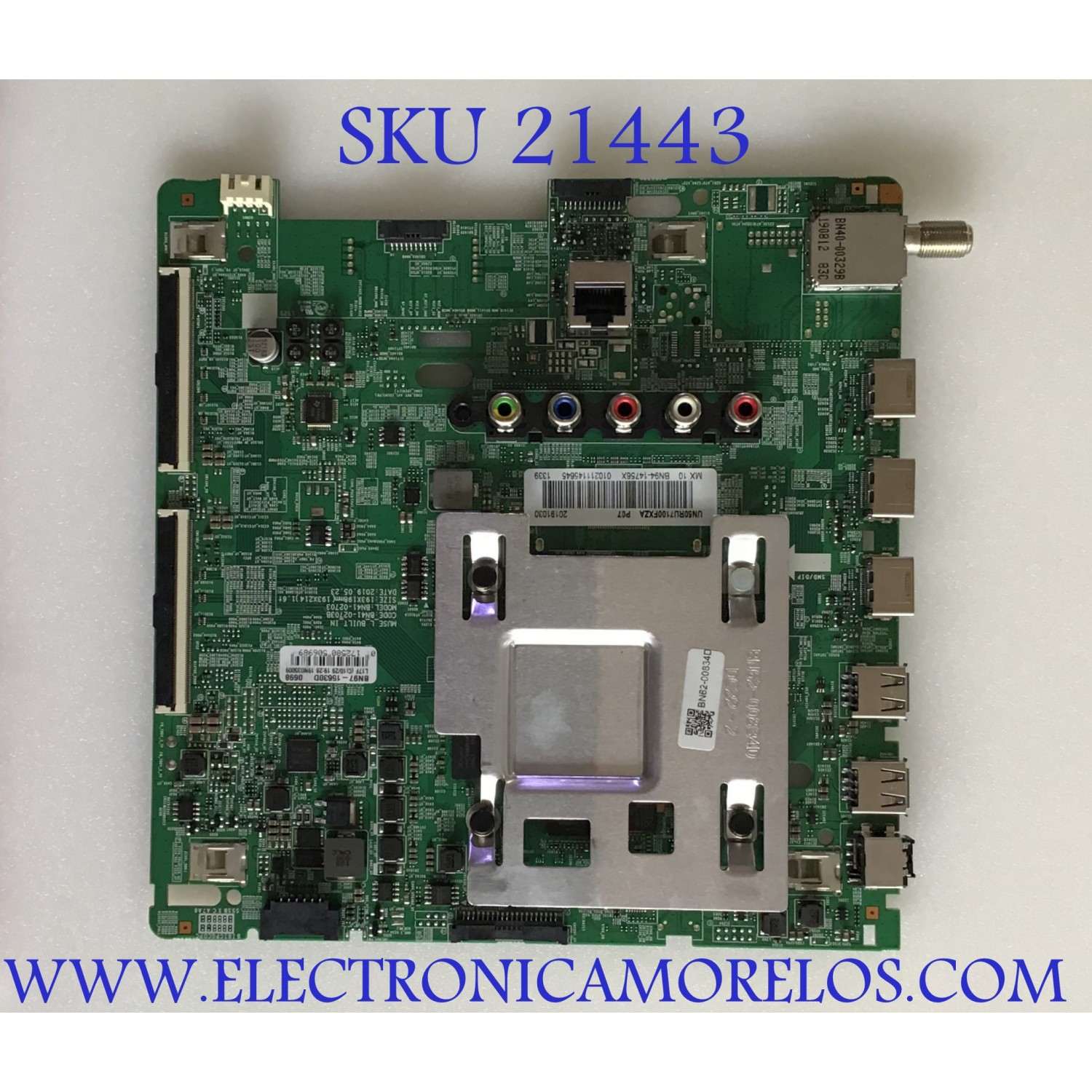 MAIN PARA TV SAMSUNG 4K·UHD·HDR ((SMART TV)) / NUMERO DE PARTE BN94-14756X / BN97-15630D / BN41-02703B / BN9414756X / PANEL CY-NN050HGCV1H / MODELOS UN50RU7100 / UN50RU7100FXZA XA05 / UN50RU7100FXZA XA07