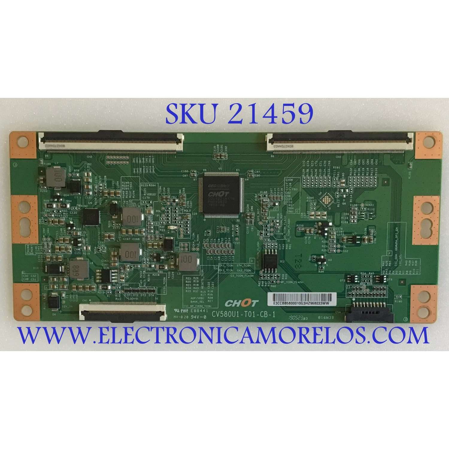 T-CON PARA TV VIZIO / NUMERO DE PARTE CV580U1-T01-CB-1 / E3CCBB5800010G / E3CCBB5800020G / PANEL TPT580B5-U1T01 / HD580X1U91-L1 / DISPLAY CV580U1-T01 / MODELOS NS-58DF620NA20 / V585-G1 / V585-H11 / V585X-H1 / 58R6E3 / 58R6500G