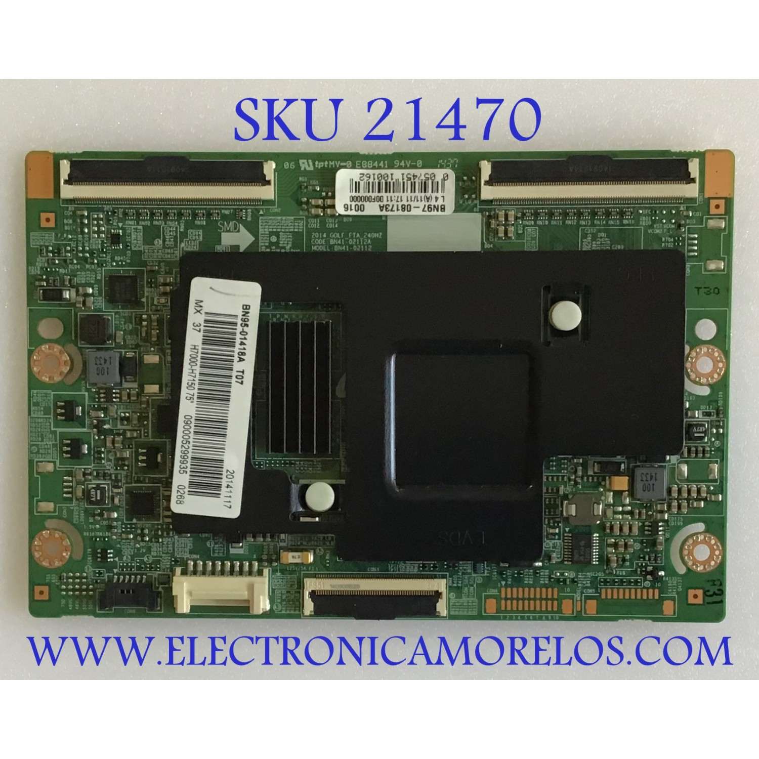 T-CON SAMSUNG / BN95-01418A / BN41-02112A / BN97-08173A / PANEL  CY-SH075DSLV1H / MODELO UN75H7150AFXZA TS01