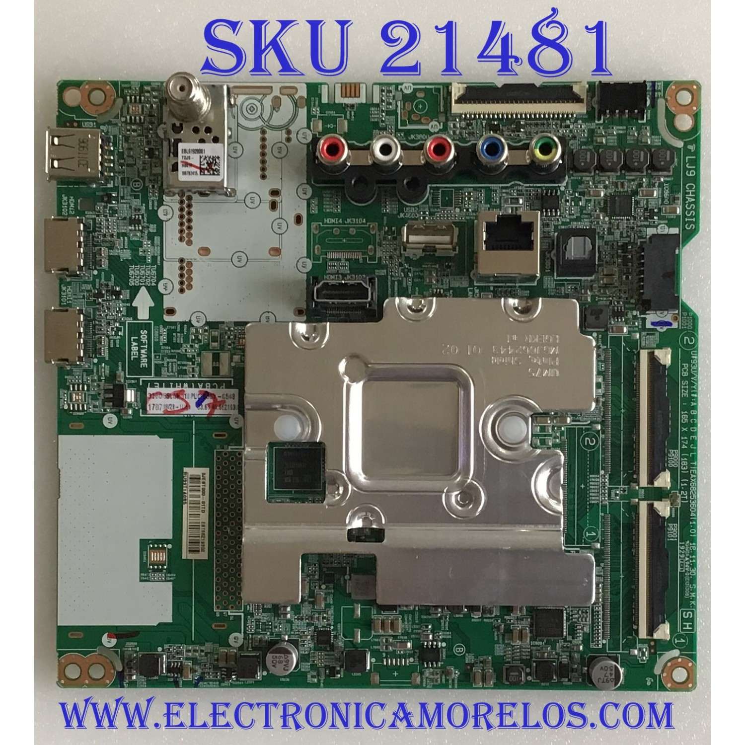 MAIN PARA TV LG SMART TV 4K UHD / NUMERO DE PARTE EBT66219302 / EAX68253604 / EAX68253605 / EAX68253604(1.0) / EAX68253605(1.1) / PANEL'S NC550DGG-AAGX1 / NC550DGG-AAGXA / MODELO 55UM6910PUC / 55UM6910PUC BUSYLKR / 55UM6910PUC.BUSYLKR
