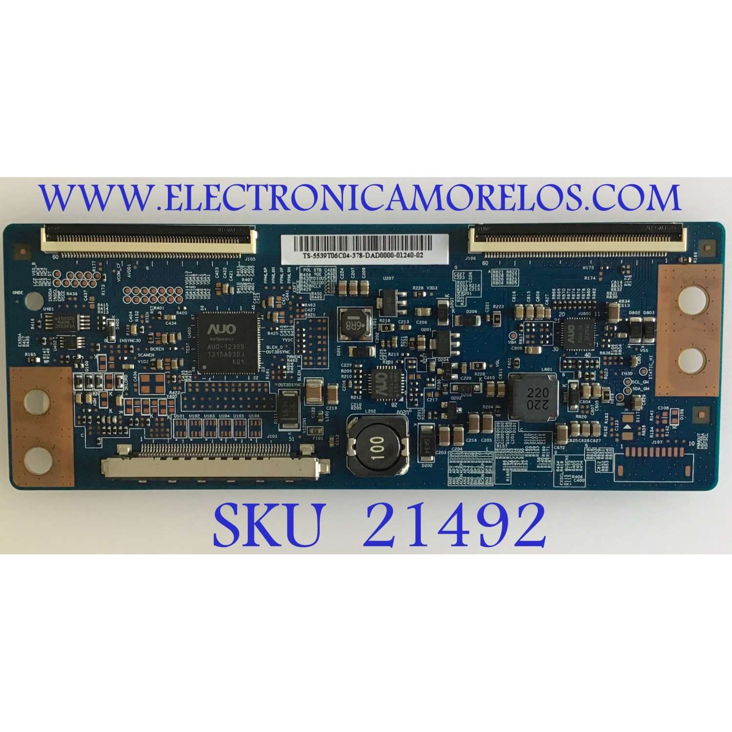 T-CON LG / 55.39T06.C04 / T500HVD02.0 / 50T10-C03 / PANEL T390HVN02.2 / MODELOS 39LN5700-UH AUSDLJM / 39LN5700-UH BUSDLWM / 39LN5300-UB BUSDLWM