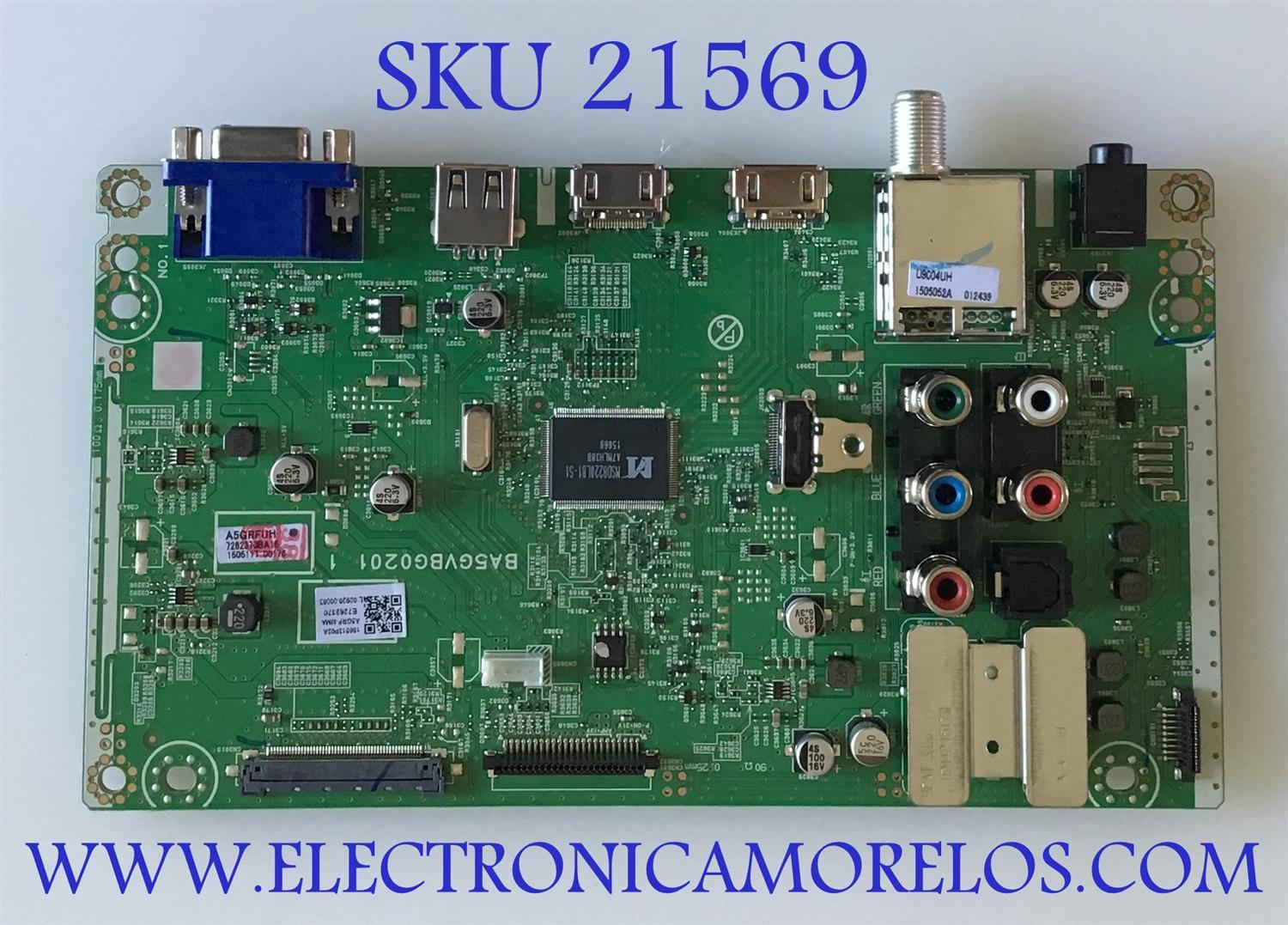 MAIN MAGNAVOX / A5GRFMMA-001 / BA5GVBG0201 1 / A5GRFUH / A5GRF-MMA / PANEL LC550DUY(SH)(A1) / MODELO 55ME345V/F7 DS2