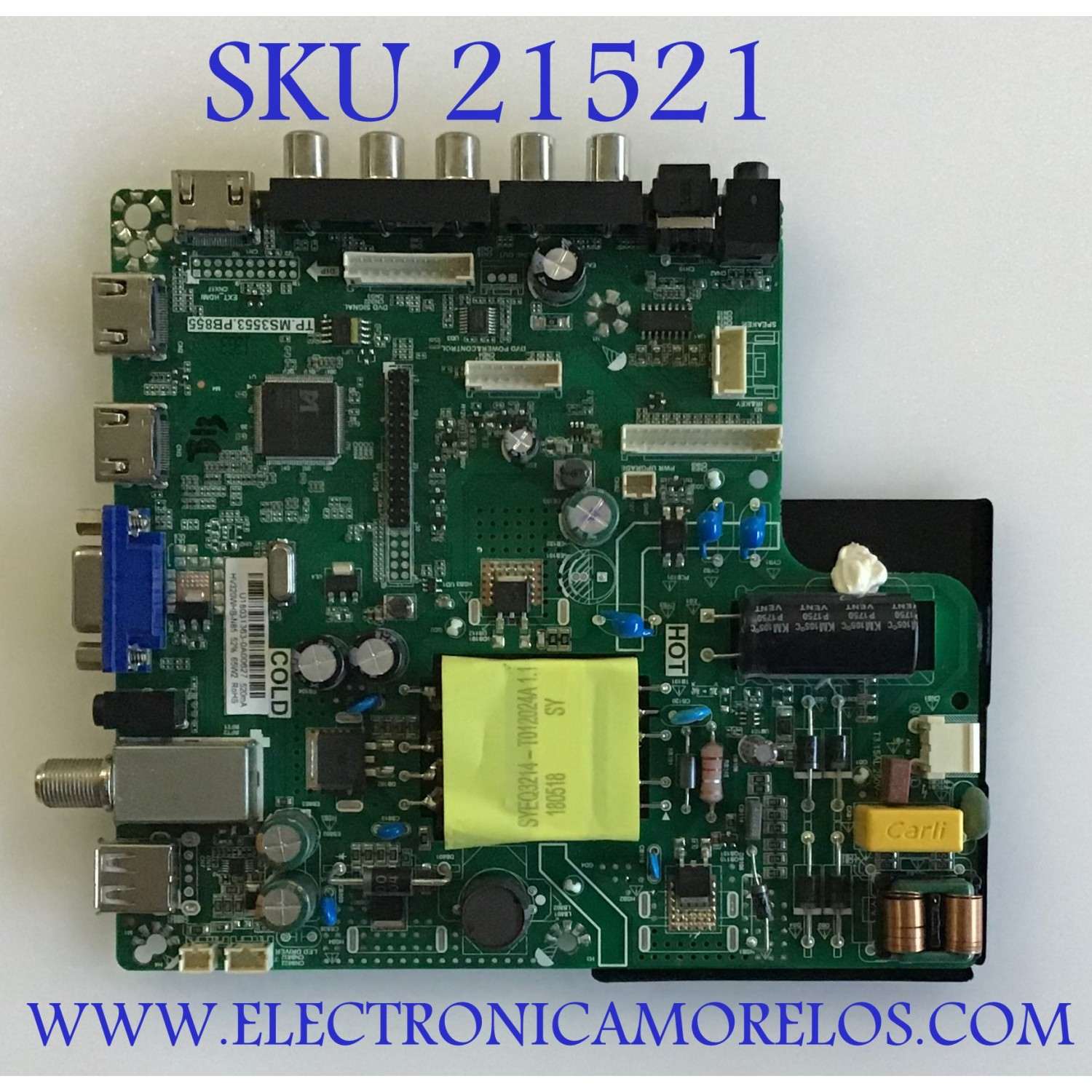 MAIN FUENTE (COMBO) POLAROID / 32GSD3000FB / TP.MS3553.PB855 / HV320WHB-N85 / U18031363 / MODELO 32GSD3000FB