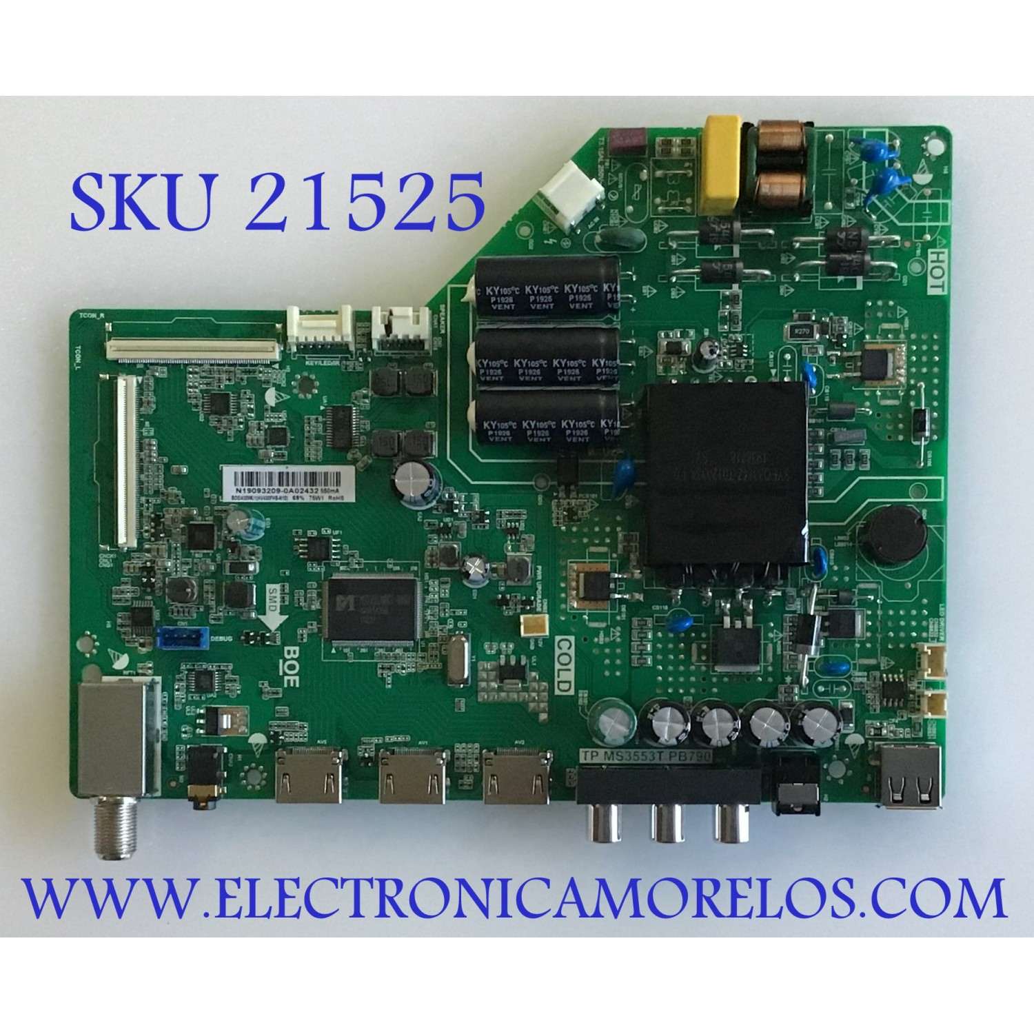 MAIN FUENTE (COMBO) INSIGNIA / 60101-03300 / TP.MS3553T.PB790 / 54B5 20190218_095443 / PANEL BOEI430WU1-01 / MODELO NS-43D420NA20