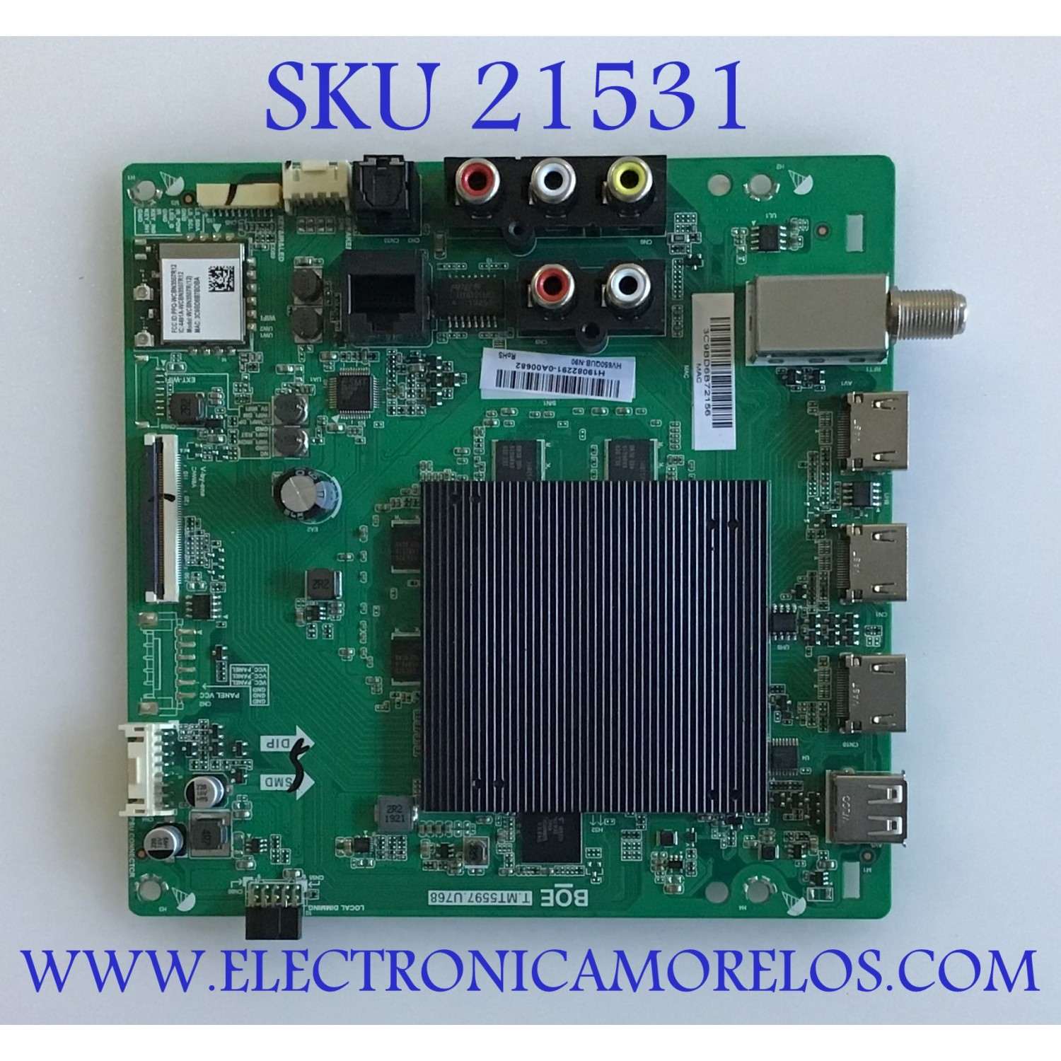 MAIN VIZIO 4K ULTRA HD SMAR TV / 21201-01873 / T.MT5597.U768 / HV650QUB-N90 / PANEL BOEI650WQ1_H / MODELO M656-G4 LBNFQOAV
